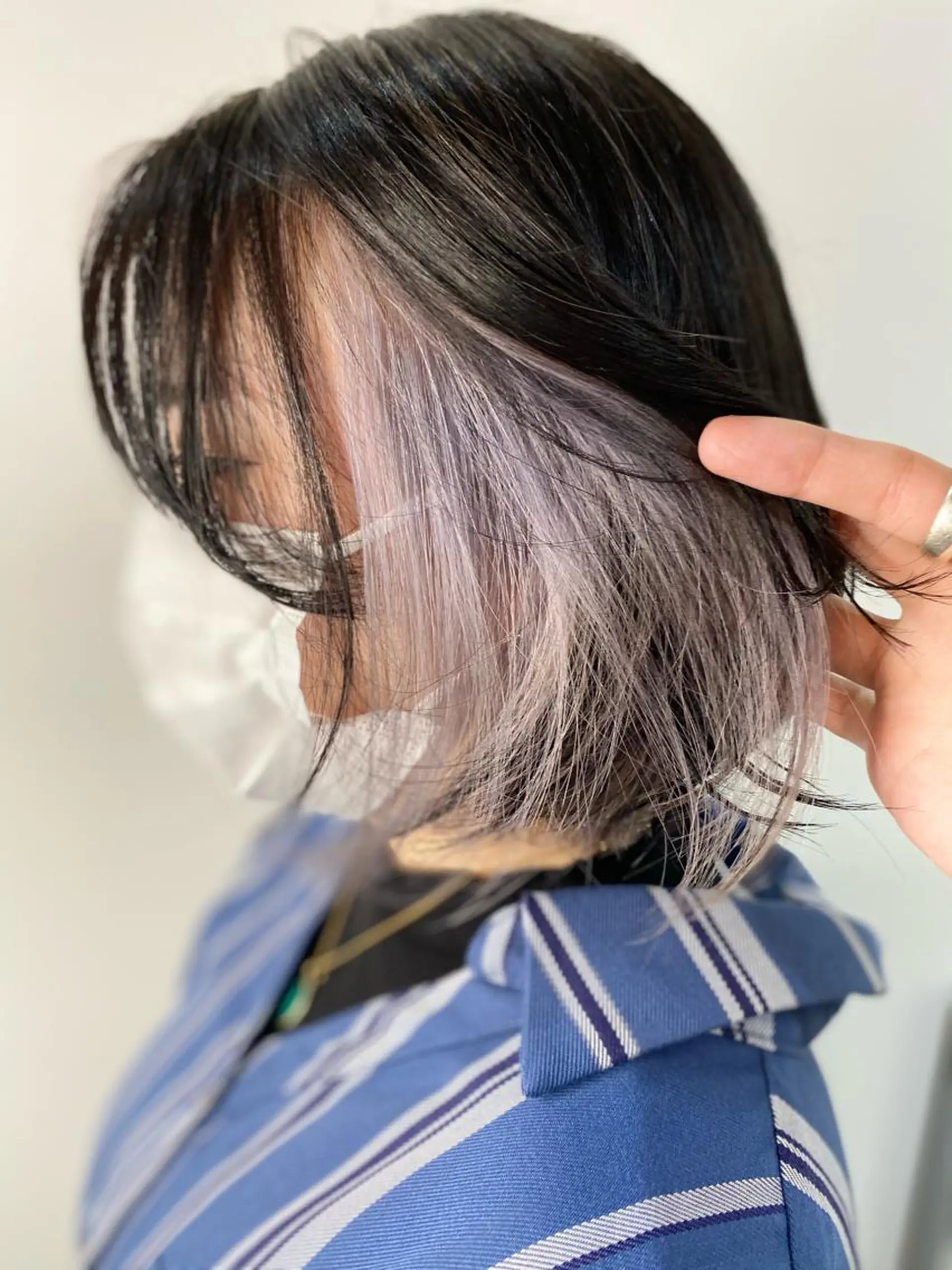 ミディアム カラー ブリーチ インナーカラー ボブ opus 店長大和 レイヤー/赤み消しのヘアスタイル