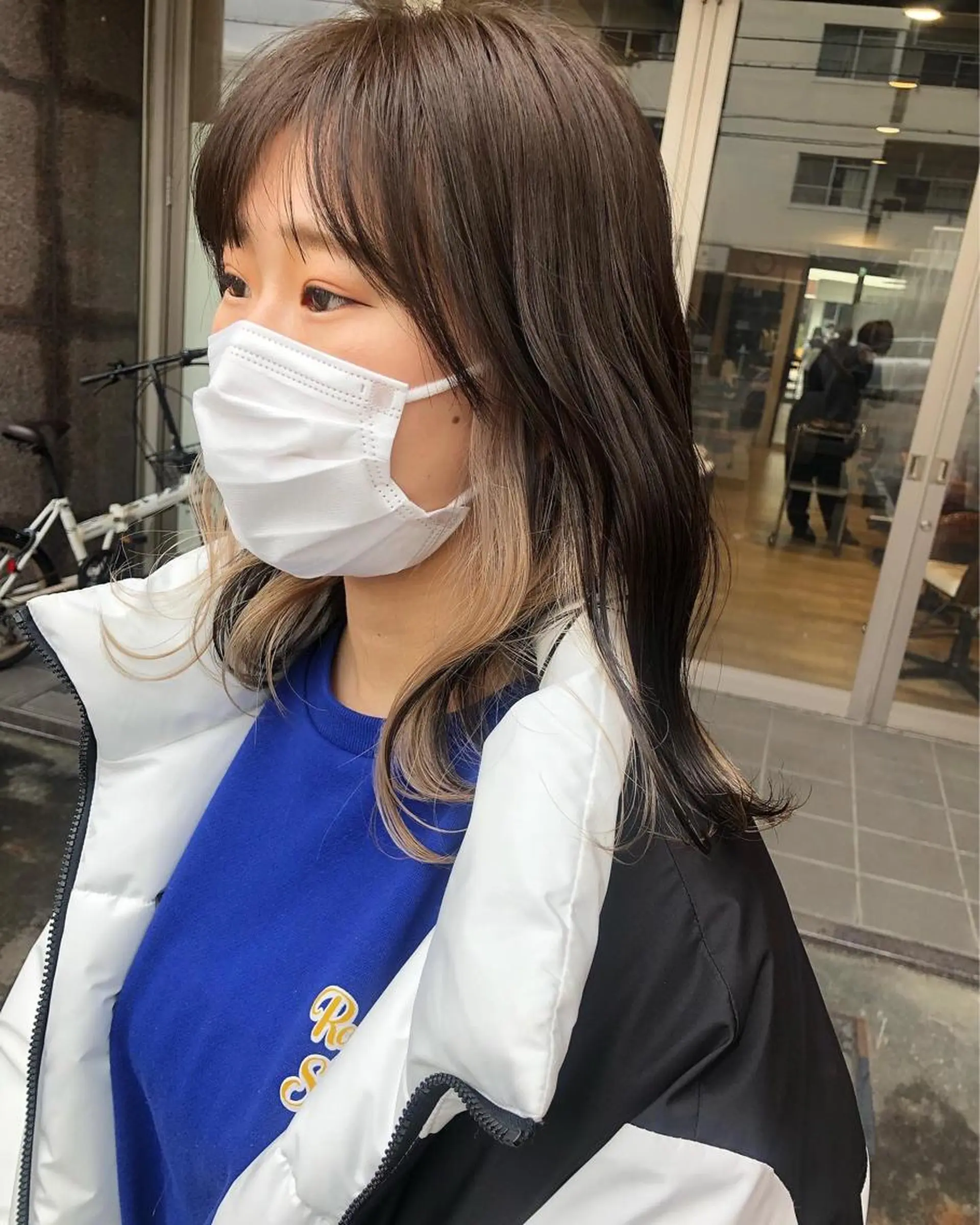 セミロング カラー パーマ/ハイトーン スパイキー/神田正紀のヘアスタイル