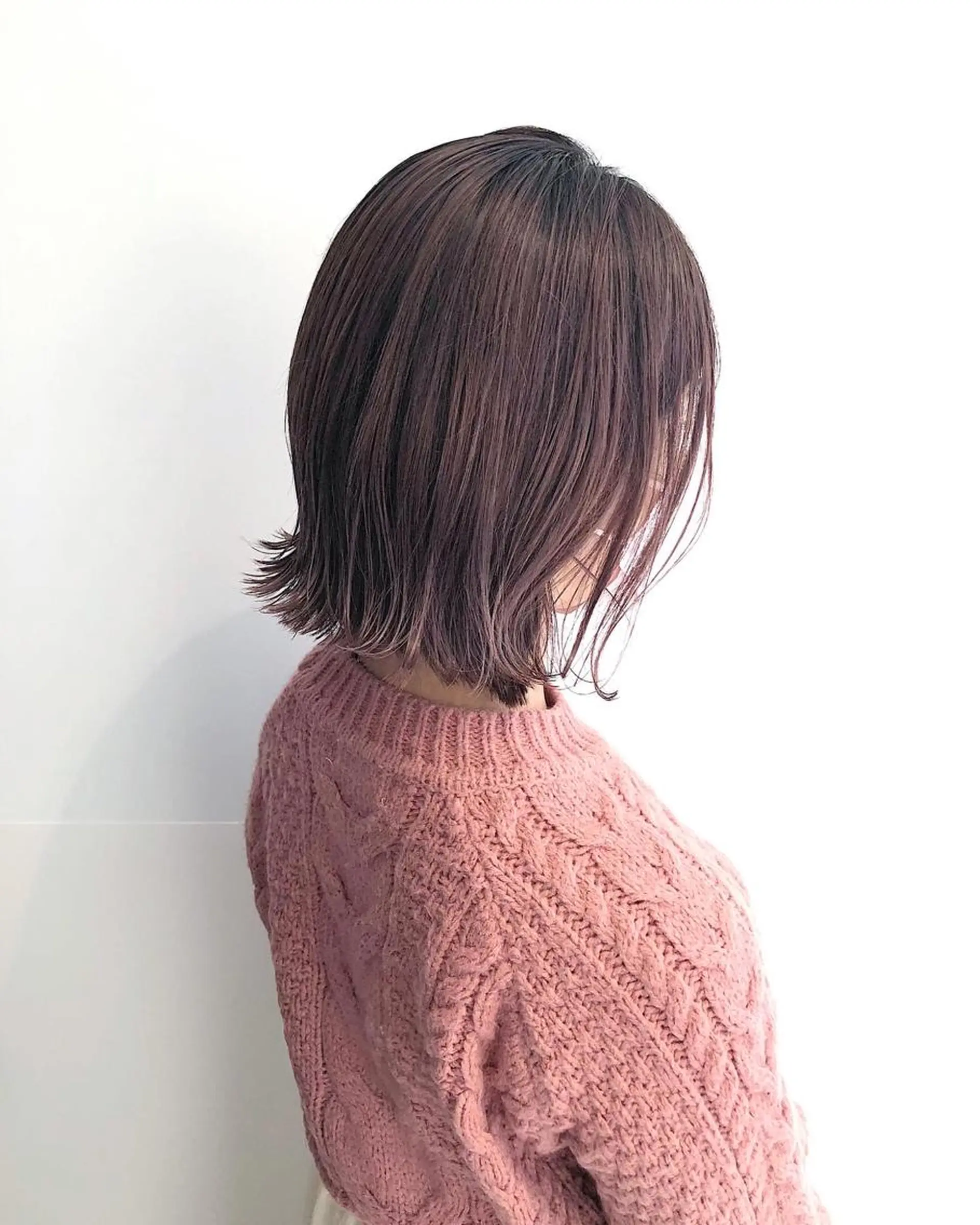 ミディアム カラー ピンクカラー 髪質改善/顔まわり 石原のヘアスタイル