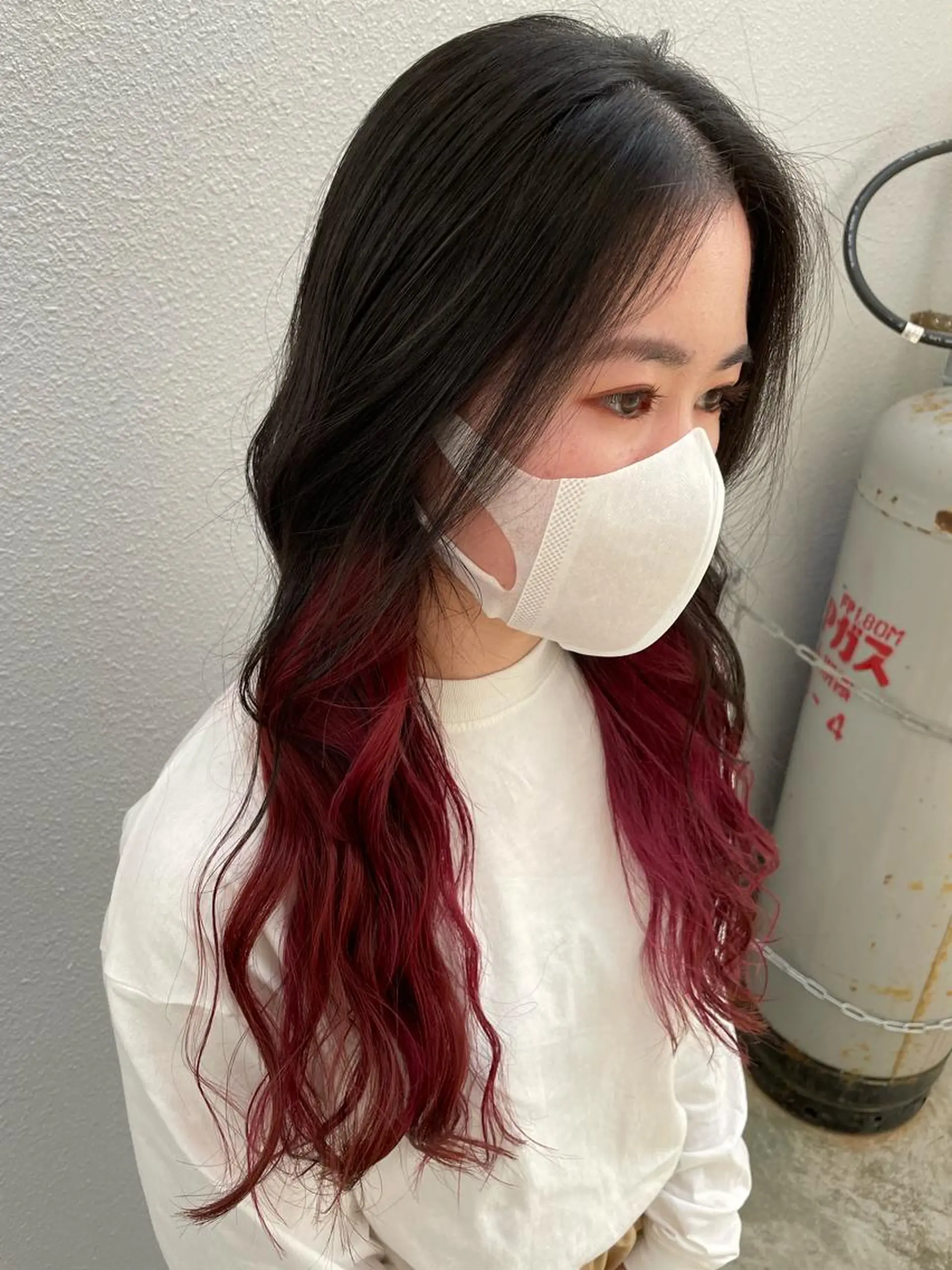 ロング 切りっぱなしボブ ショートボブ ミストバング ボブ ハイライト モテ髪/ボブ/ショー ト/アダチフウトのヘアスタイル