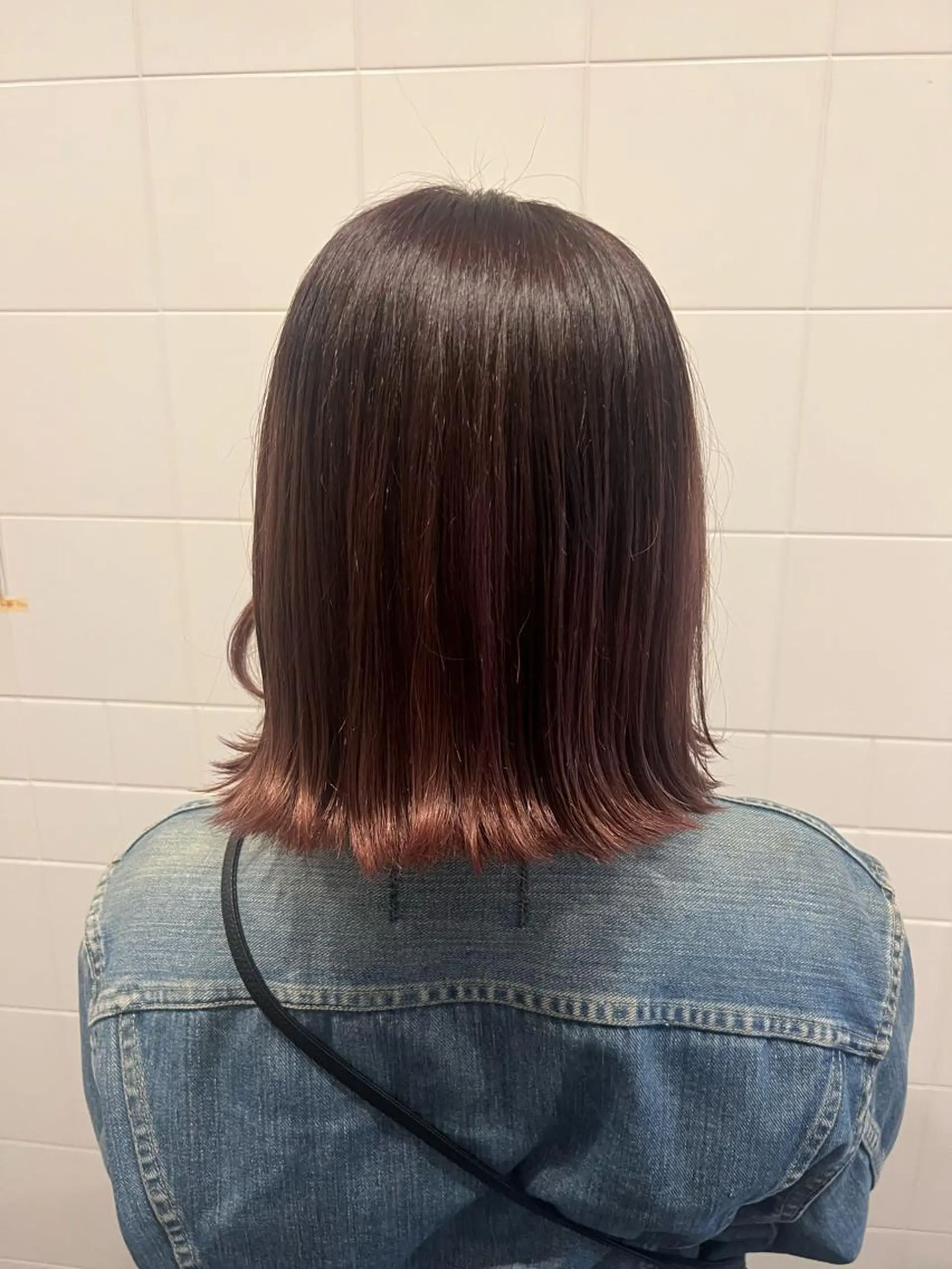 ミディアム カラー ヘアアレンジ ブラウンカラー ピンクカラー ピンクブラウン honen RUKAのヘアスタイル