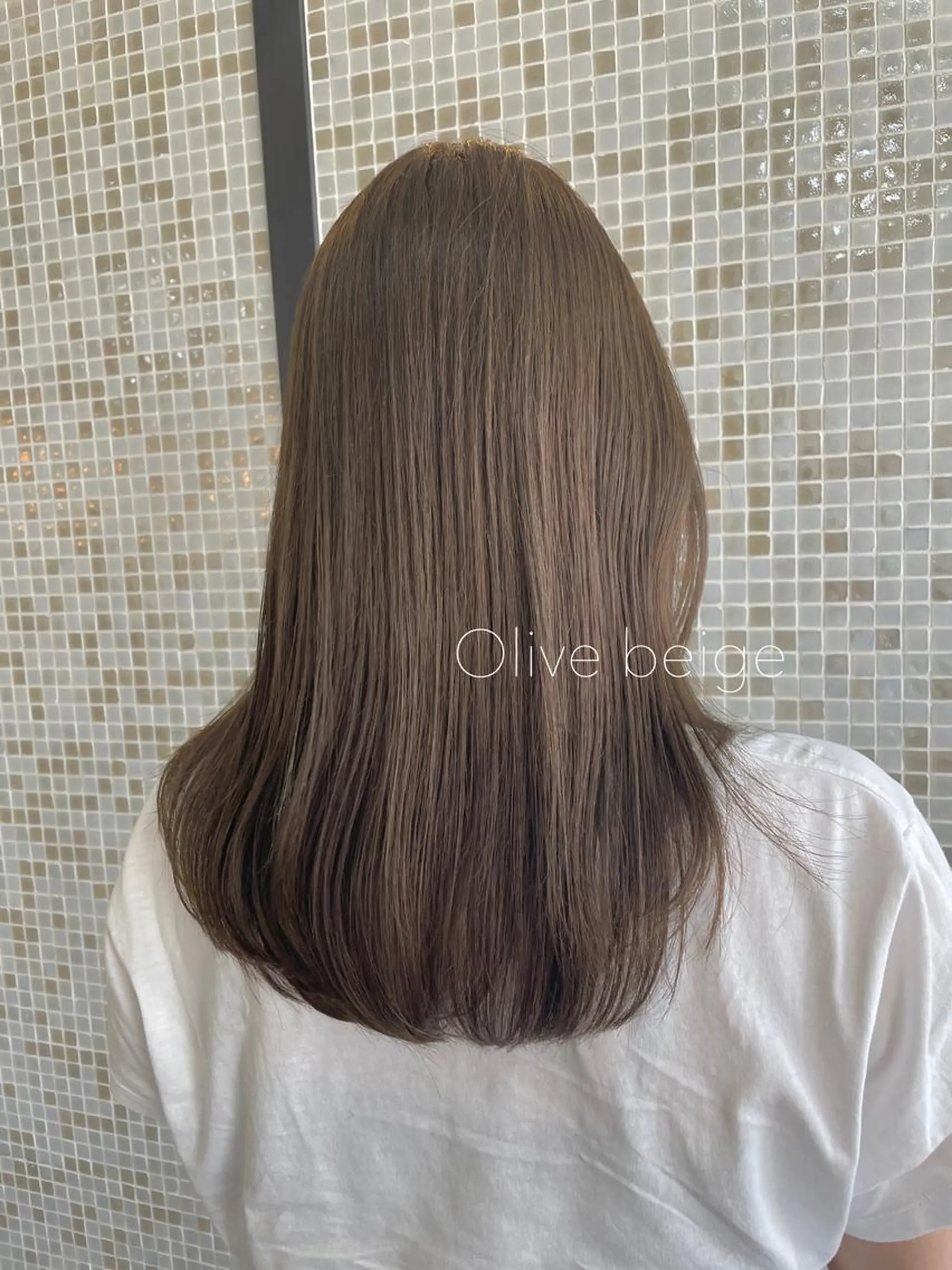 セミロング カラー ベージュカラー オリーブベージュ CANNA/ SAEのその他イメージ