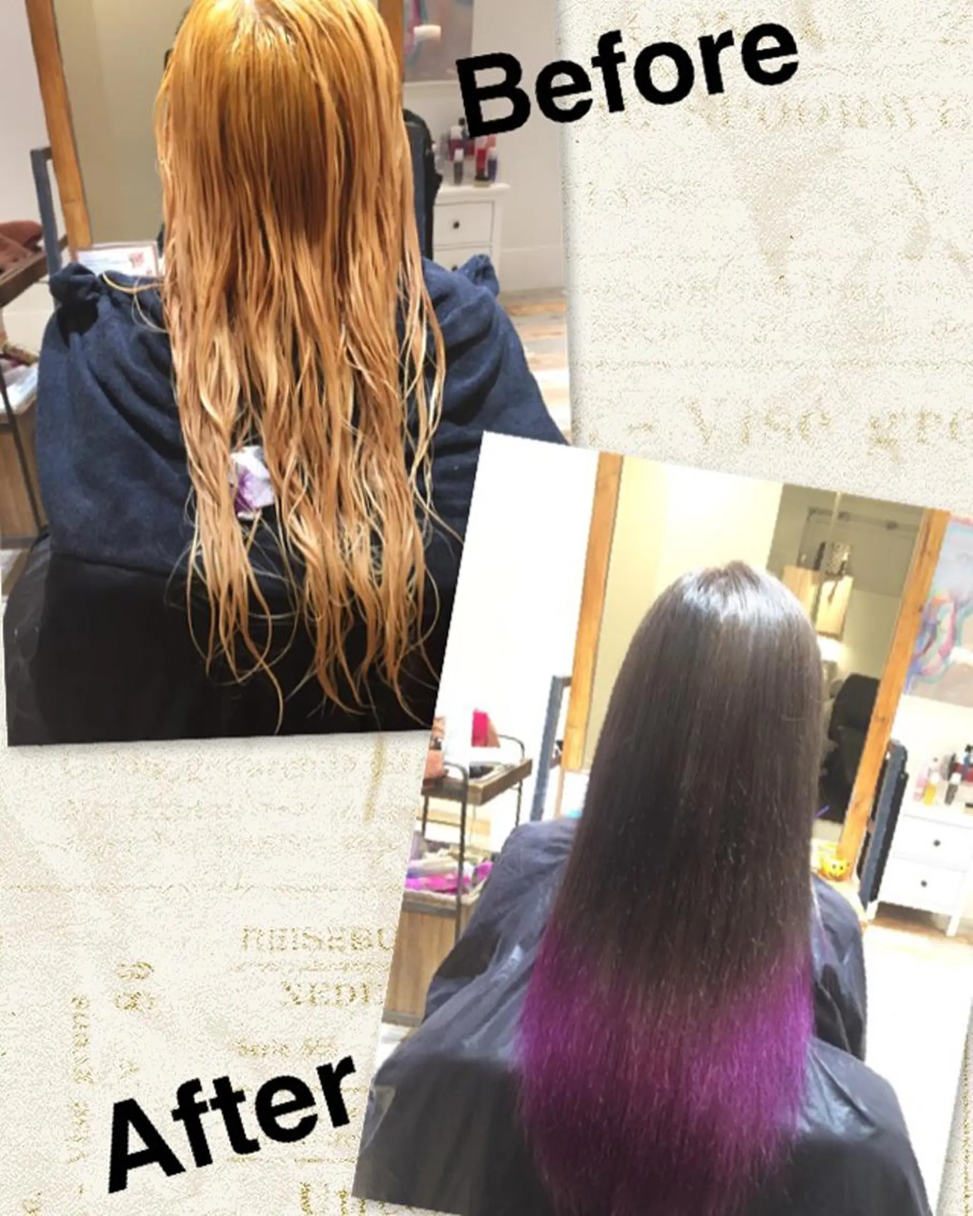 ロング カラー ブリーチ グラデーションカラー パープルカラー ハイトーン×髪質改善 KENTAのヘアスタイル