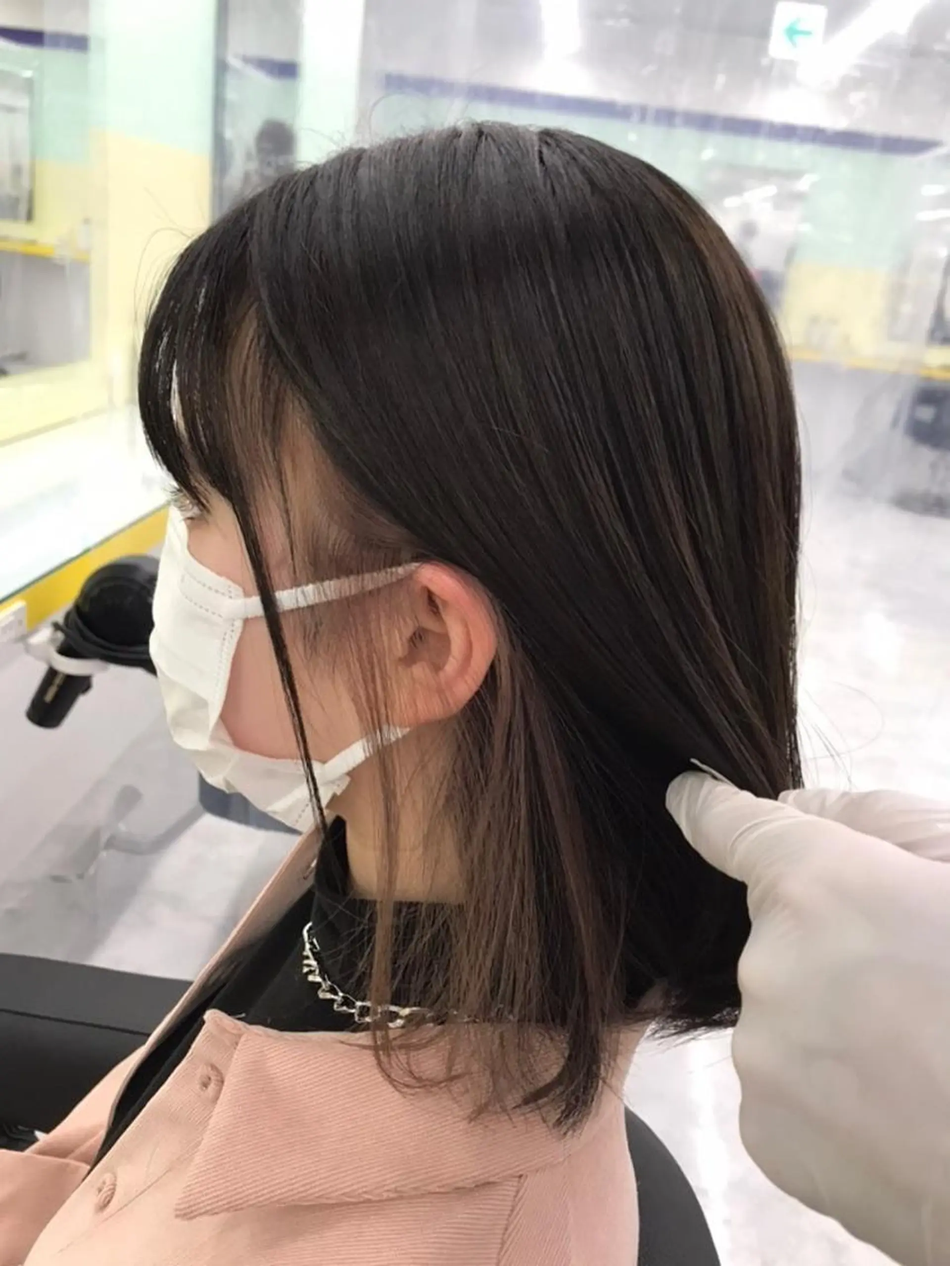 ショート カラー パーマ ヘアアレンジ ネイル マツエク・マツパ 韓国風ベージュ🤎 赤みなし🌿横浜🤎のヘアスタイル