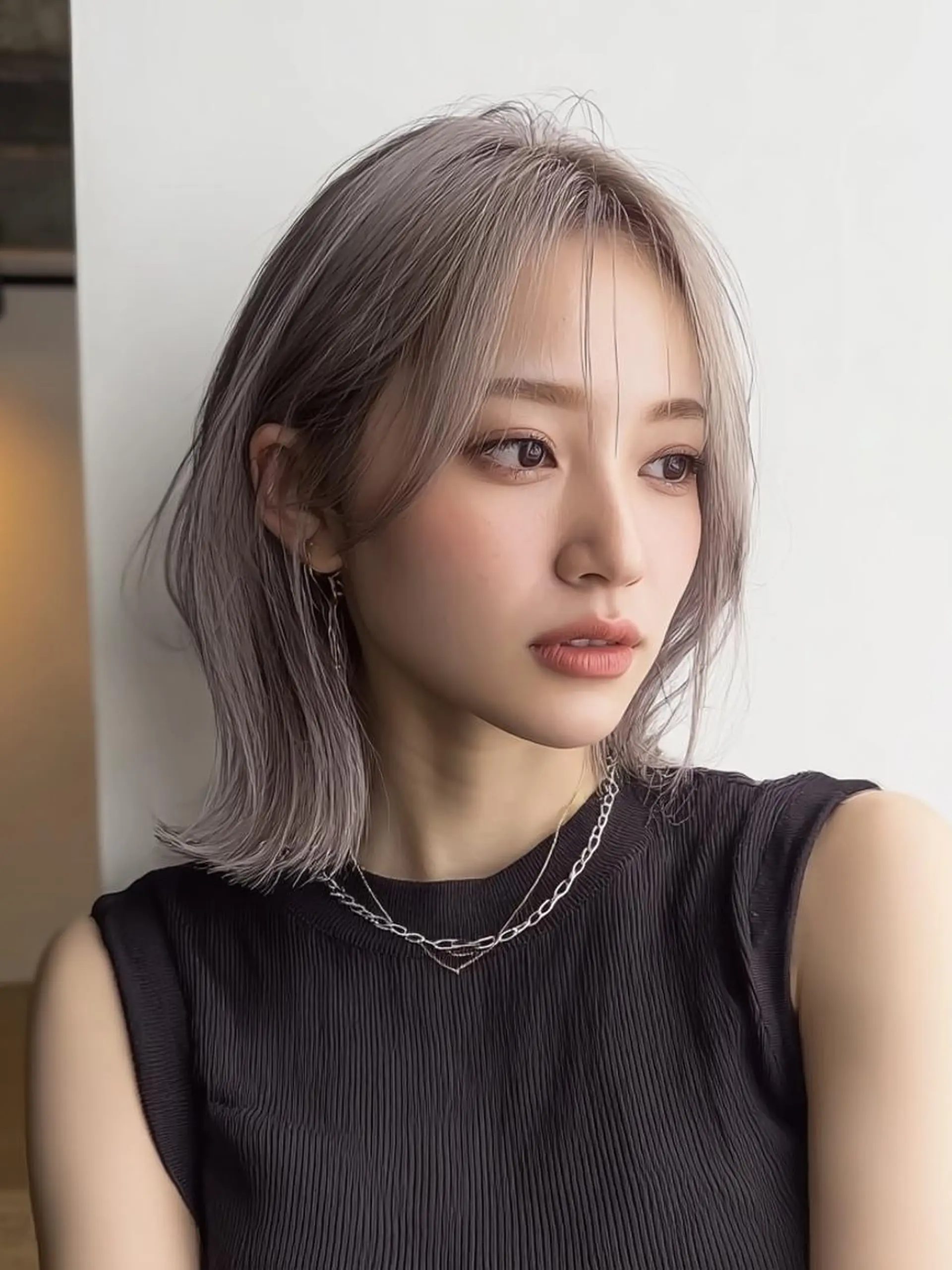 ミディアム ヘアカラー ❄️透明感カラー❄️ メンズ✂️TOWAのヘアスタイル
