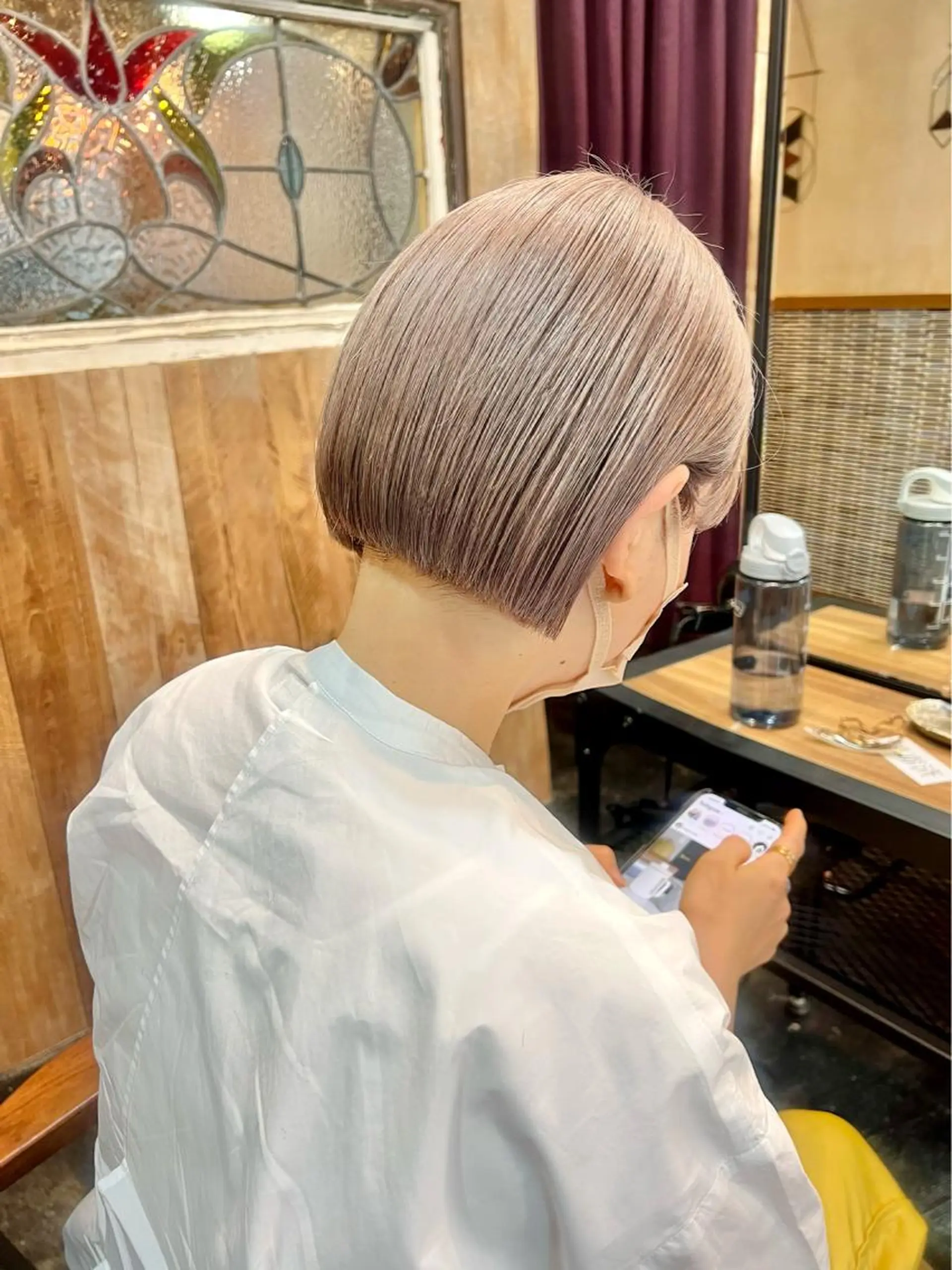 ショート カット ヘアカラー ブリーチ/ハイトーン レイヤー/Maanaのヘアスタイル