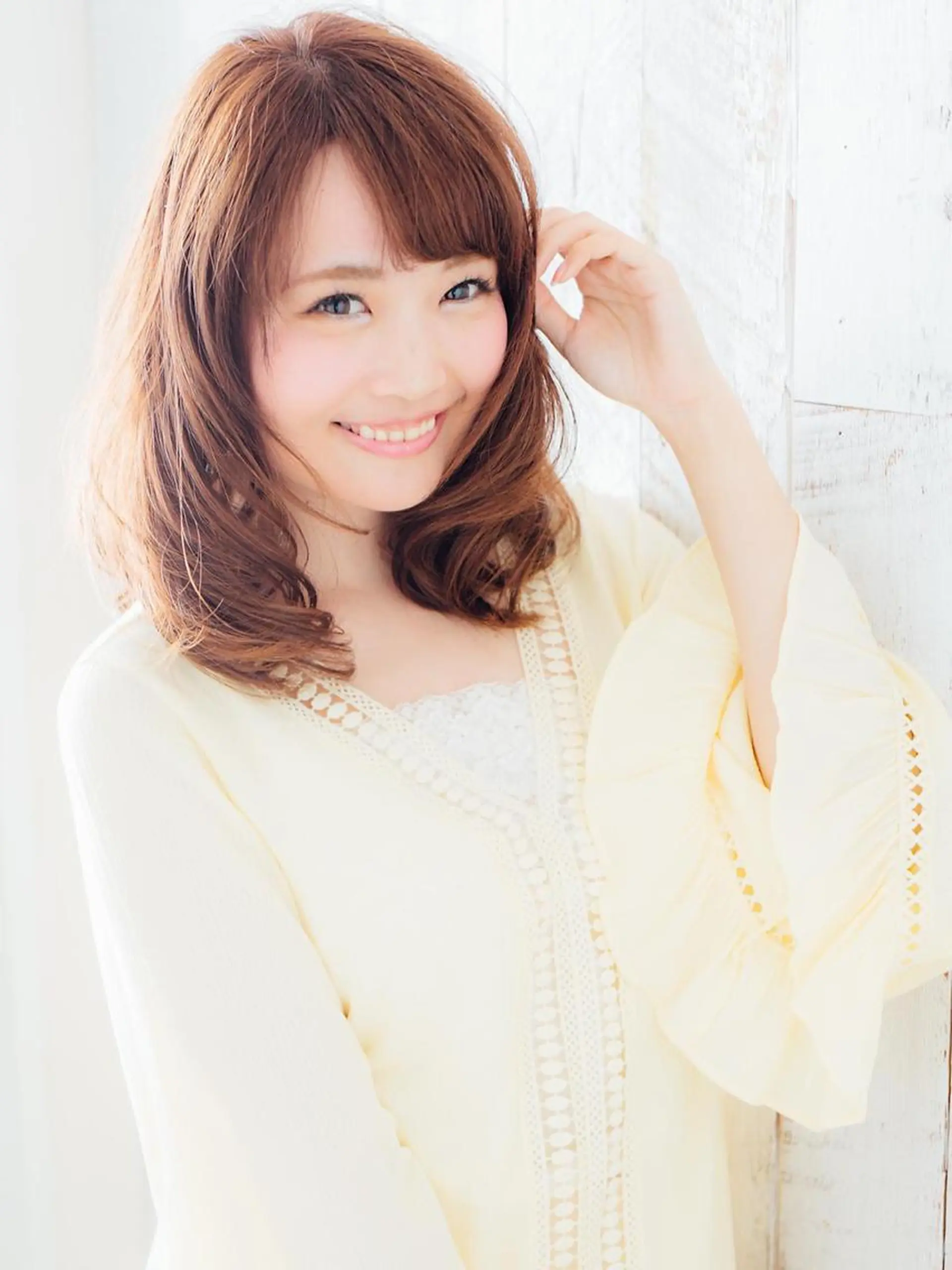 セミロング ヘアカラー トリートメント FUKUNAGA YUのヘアスタイル