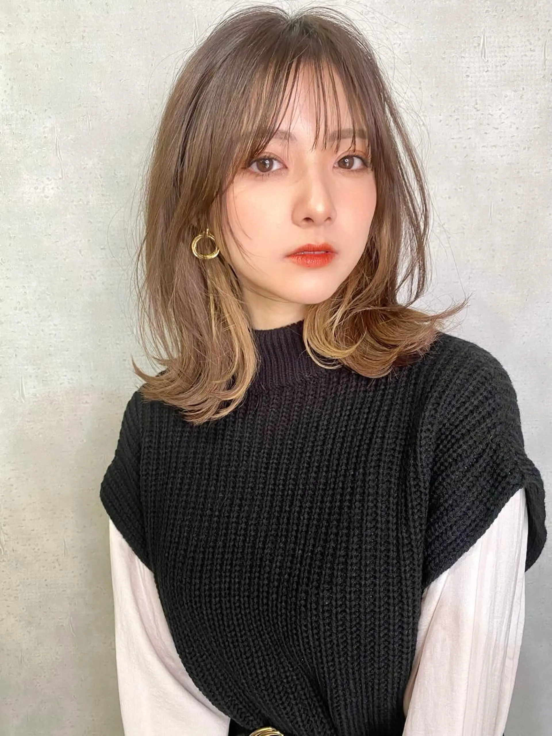 ミディアム カラー 似合わせレイヤー 🇰🇷荒木洋文のヘアスタイル