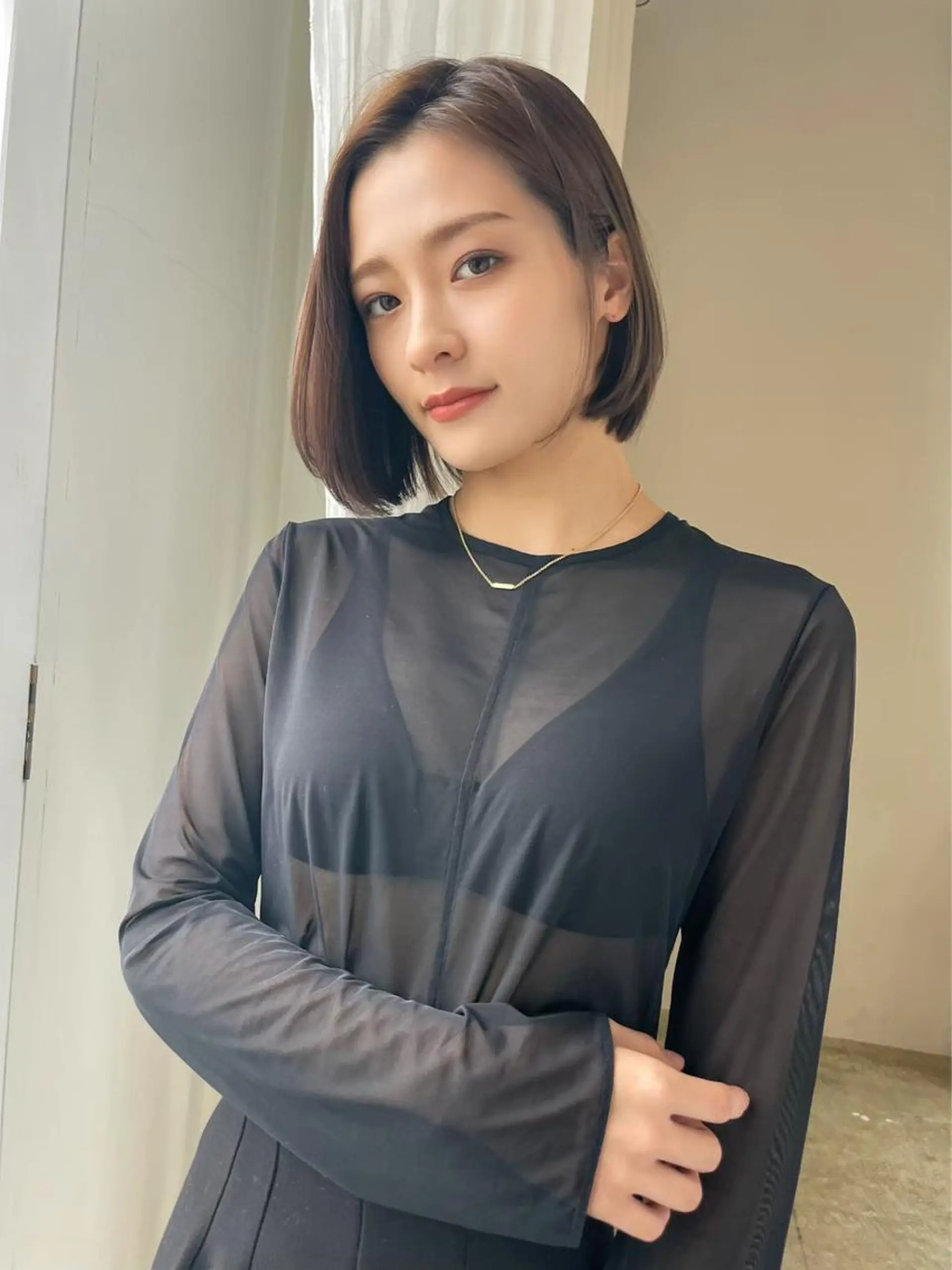 ショート カラー 髪質改善 トリートメント レイヤー/艶カラー /韓国ヘア/高松のヘアスタイル