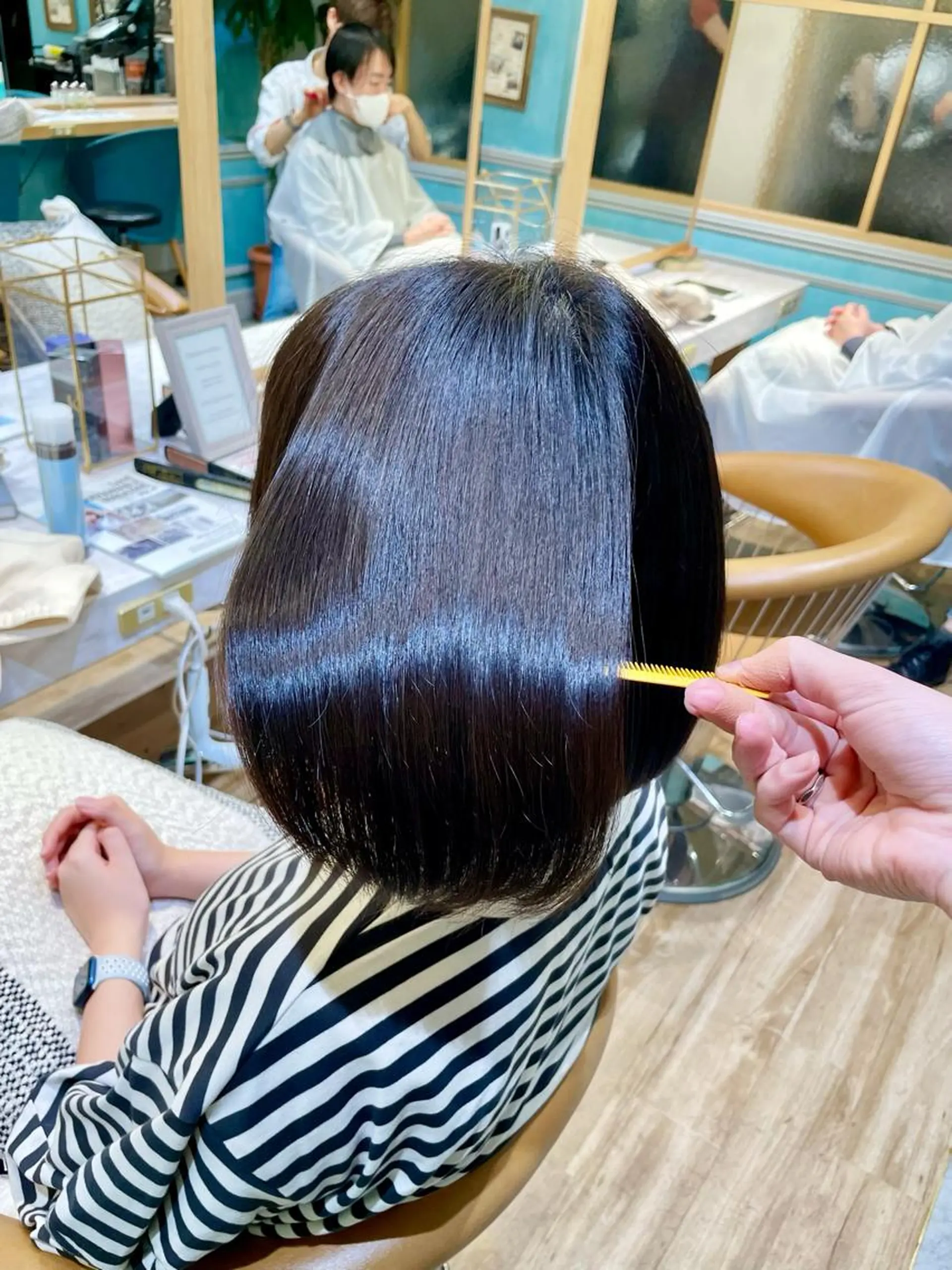 ショート カット 縮毛矯正 トリートメント 縮毛矯正　髪質改善 韓国風レイヤー　吉田のヘアスタイル