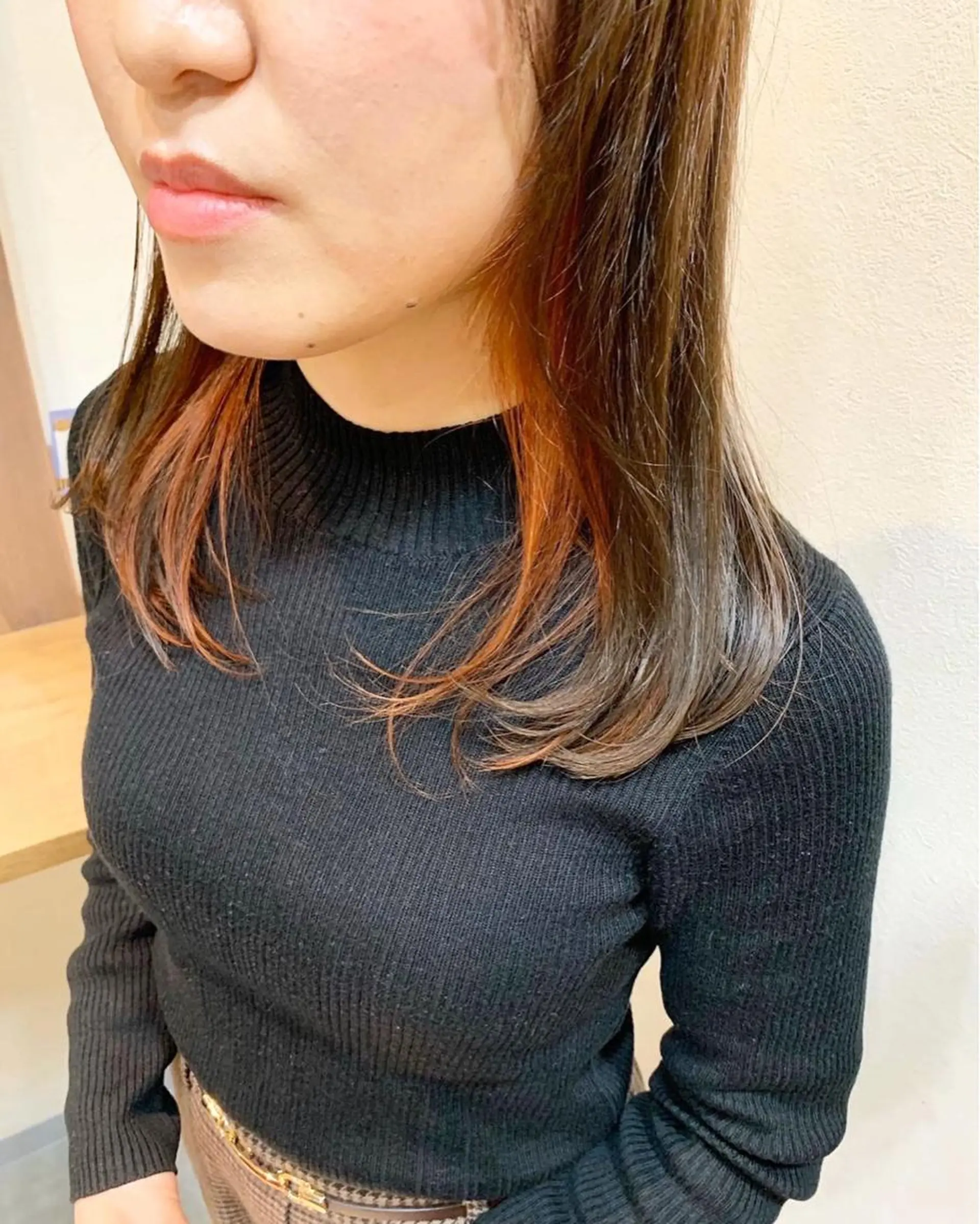 ミディアム カラー カット ヘアカラー トリートメント 透明感/ 美髪矯正/田中恭のヘアスタイル