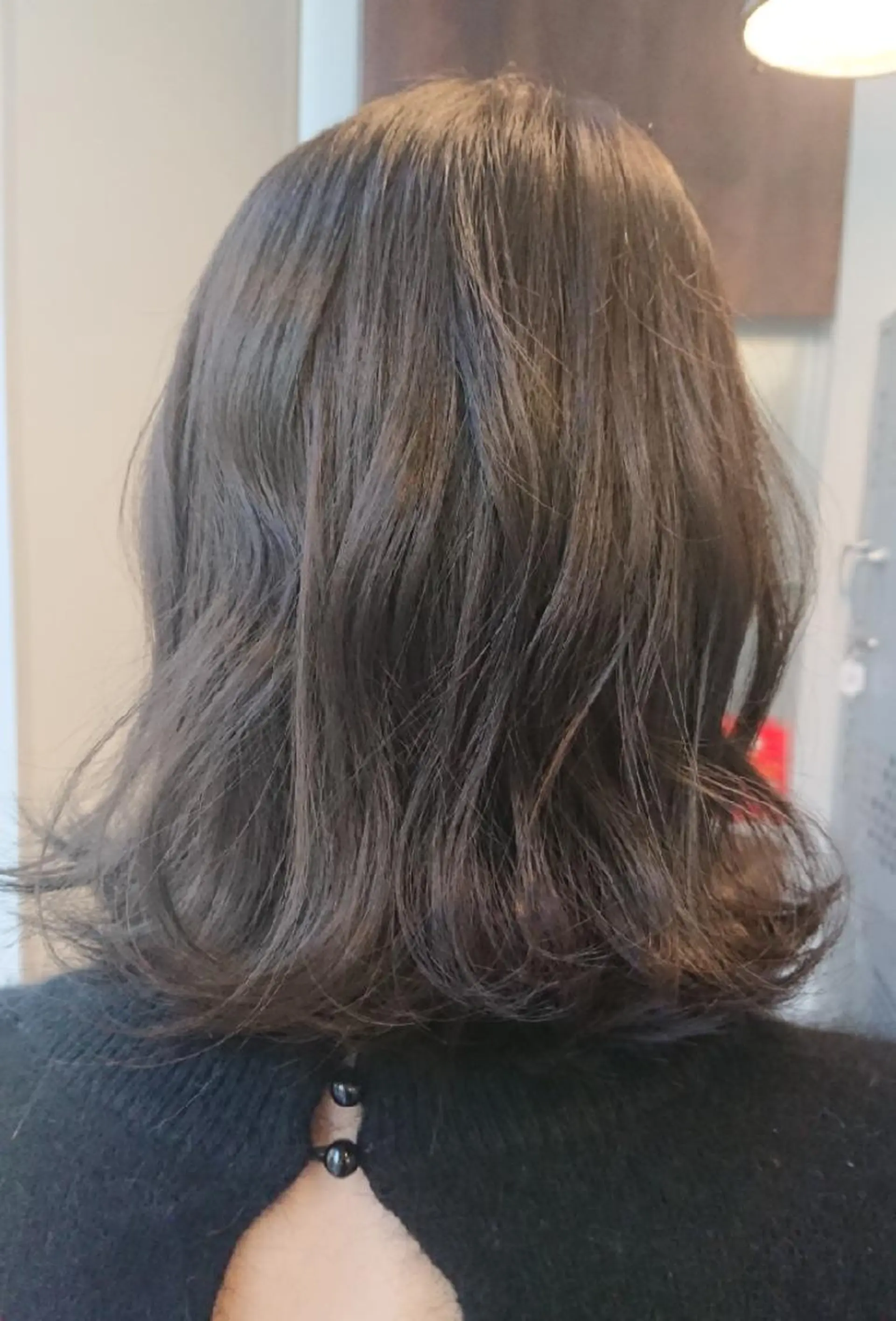 ミディアム ヘアアレンジ カラー グレージュ ボブ 外ハネヘア ヘアカラー トリートメント スタイリスト 川添 のヘアスタイル