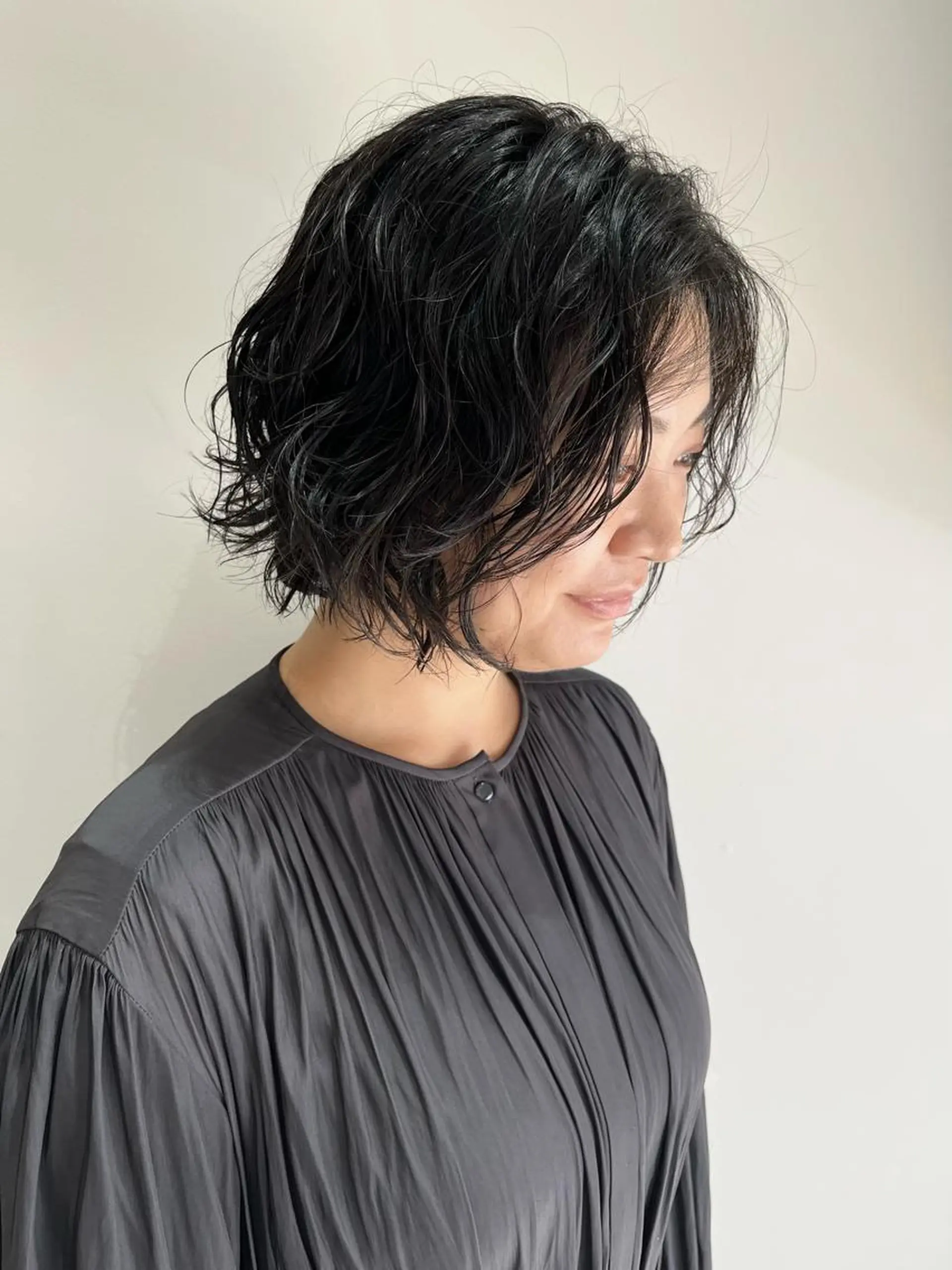 ミディアム パーマ ニュアンスヘア☆樋口 希世☆のヘアスタイル