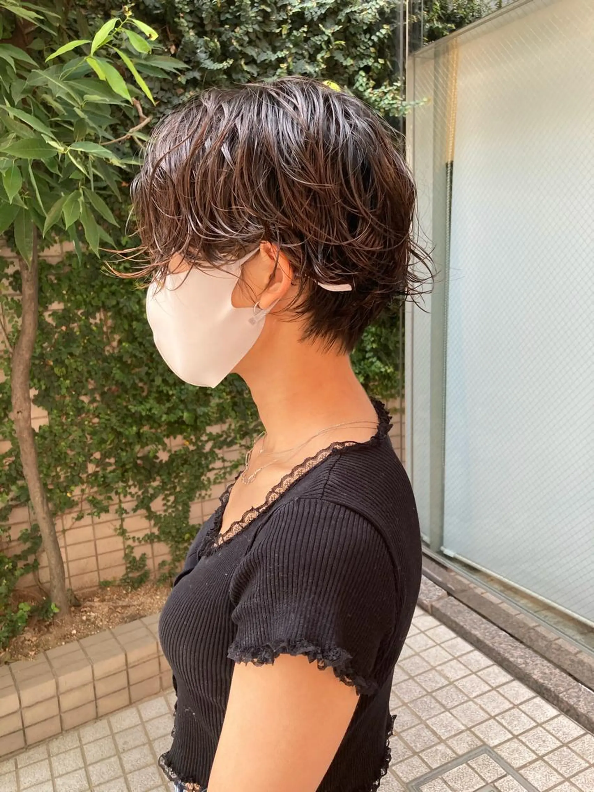 ショート パーマ くびれヘア ショートヘア ハイトーン/レイヤー /ウルフ⭐️永田⭐️のヘアスタイル