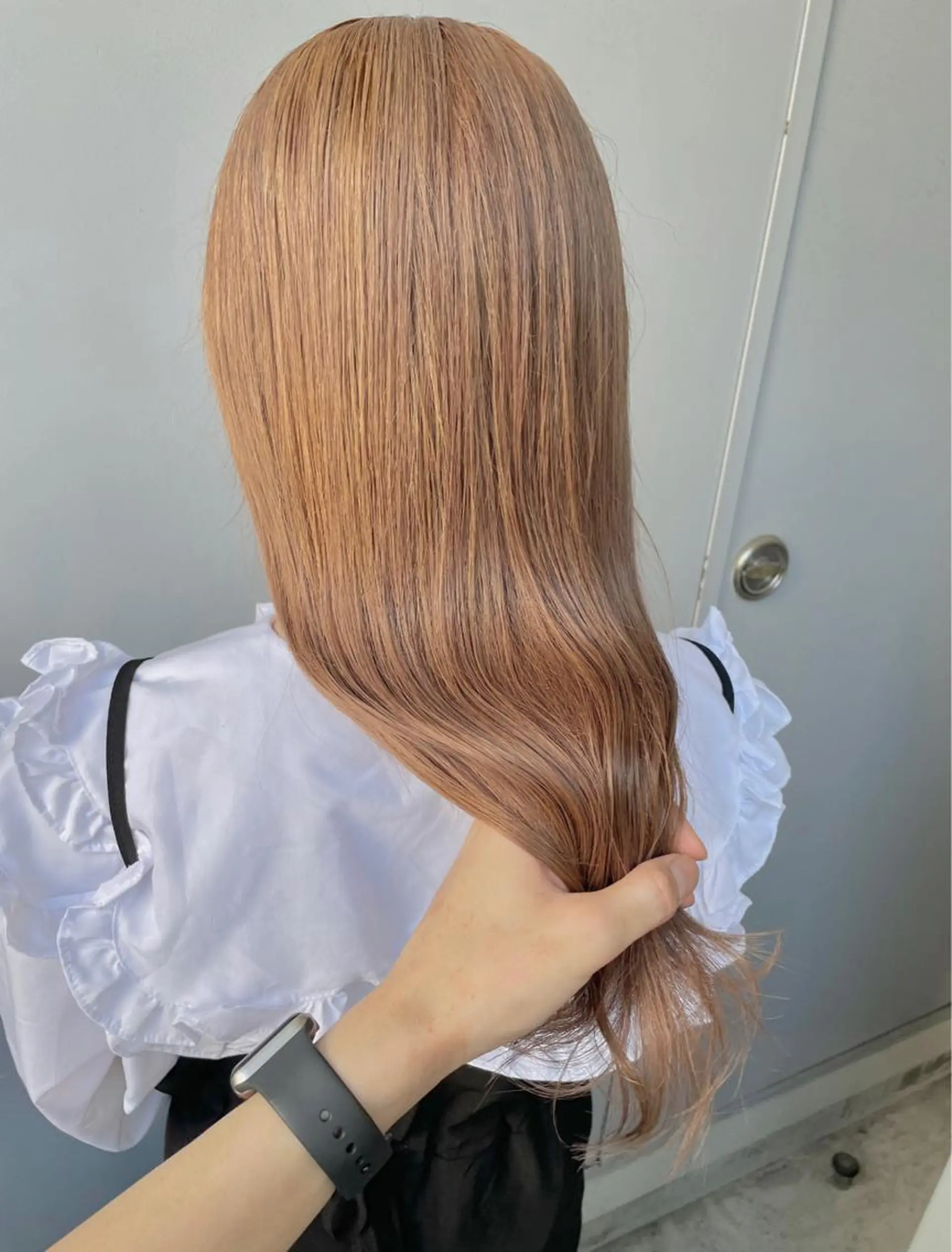 ロング カラー ヘアカラー トリートメント ヘッドスパ ヘアセット ベージュカラー💖 やすひろのヘアスタイル