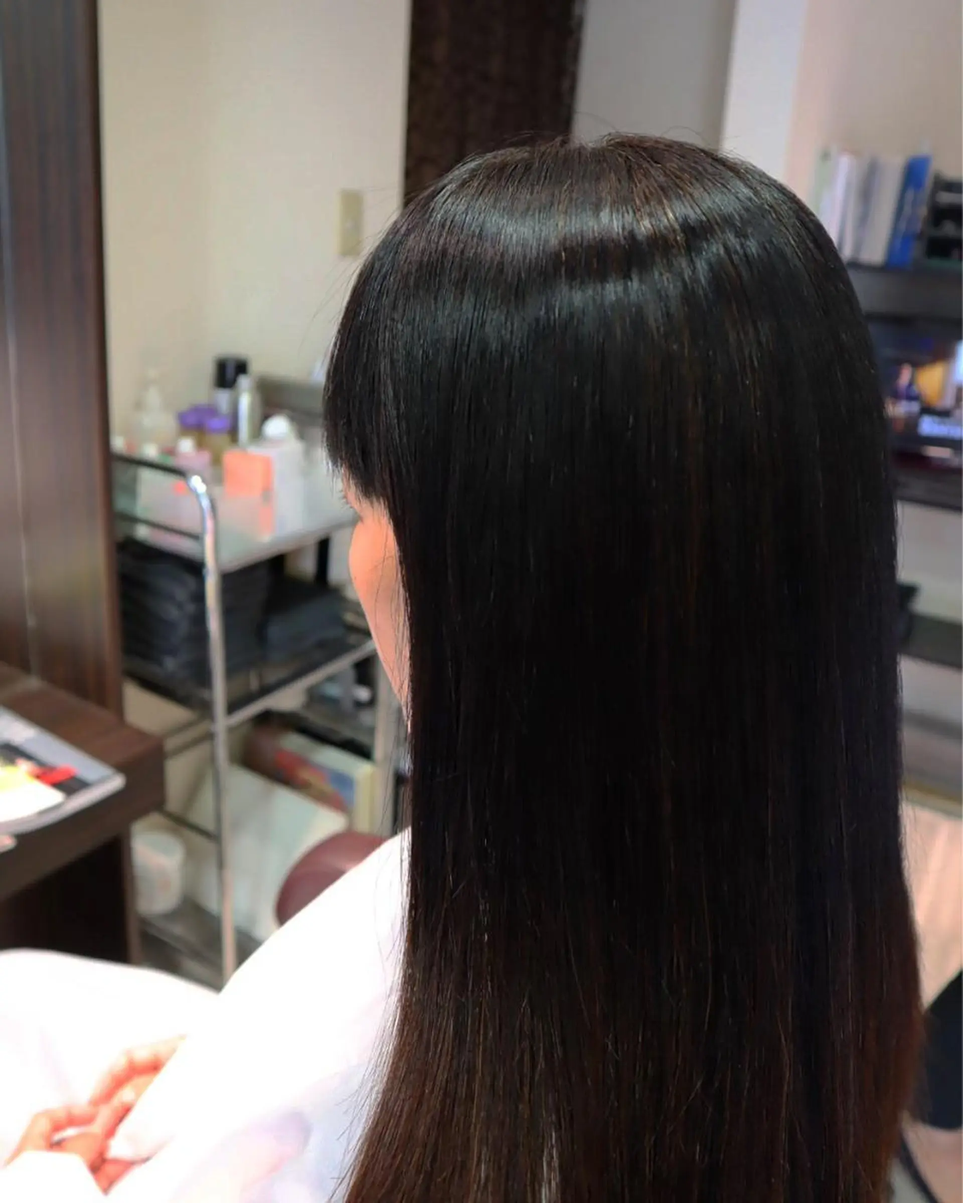 ロング 縮毛矯正 トリートメント 【南草津】髪質改善 ヘナカラー&縮毛矯正のヘアスタイル