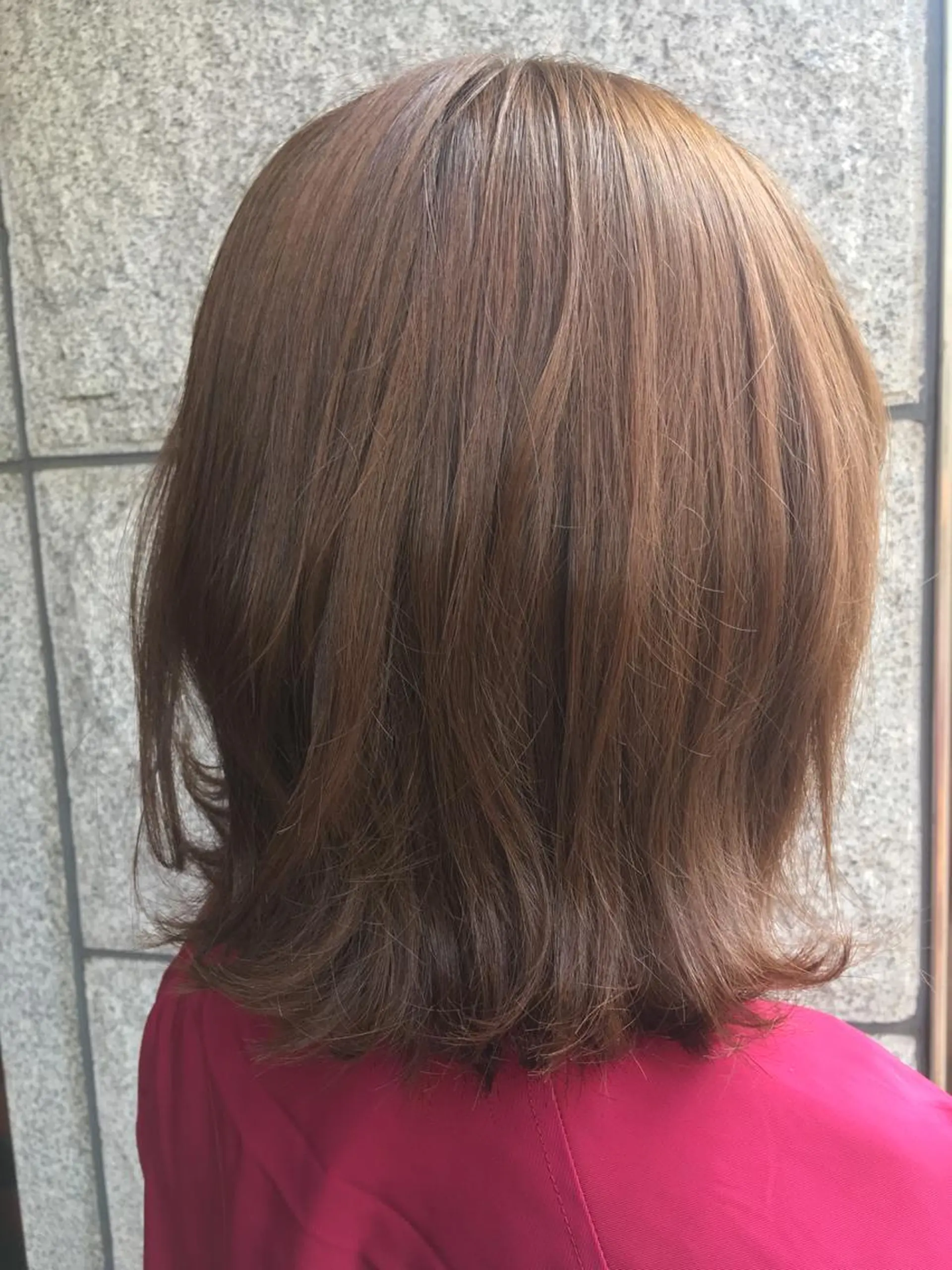 ミディアム カラー ブリーチ 透明感カラー ブリーチなしカラー sato manamiのヘアスタイル