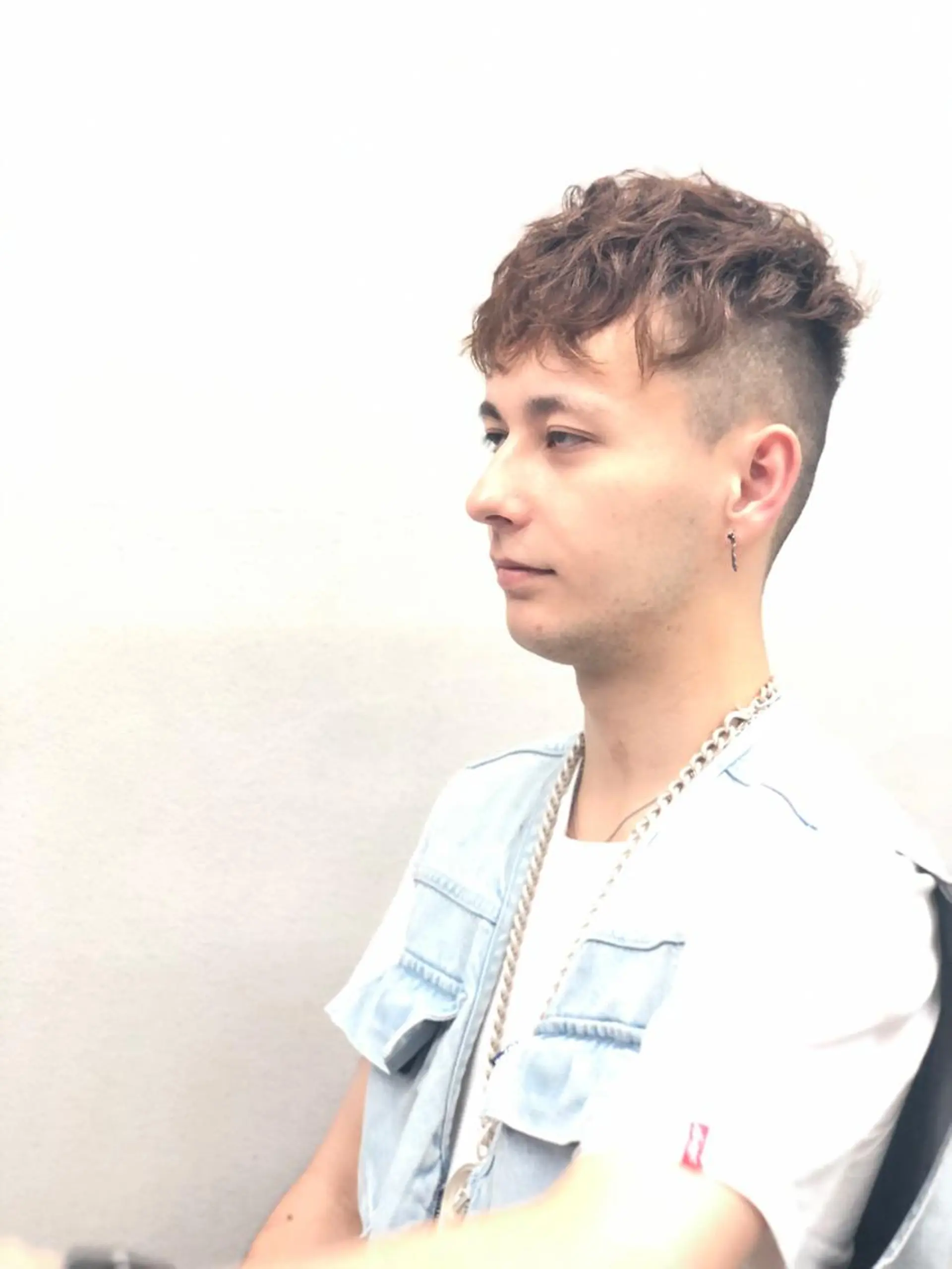 ショート パーマ メンズ N/デザインカラー 🌿ナギのヘアスタイル