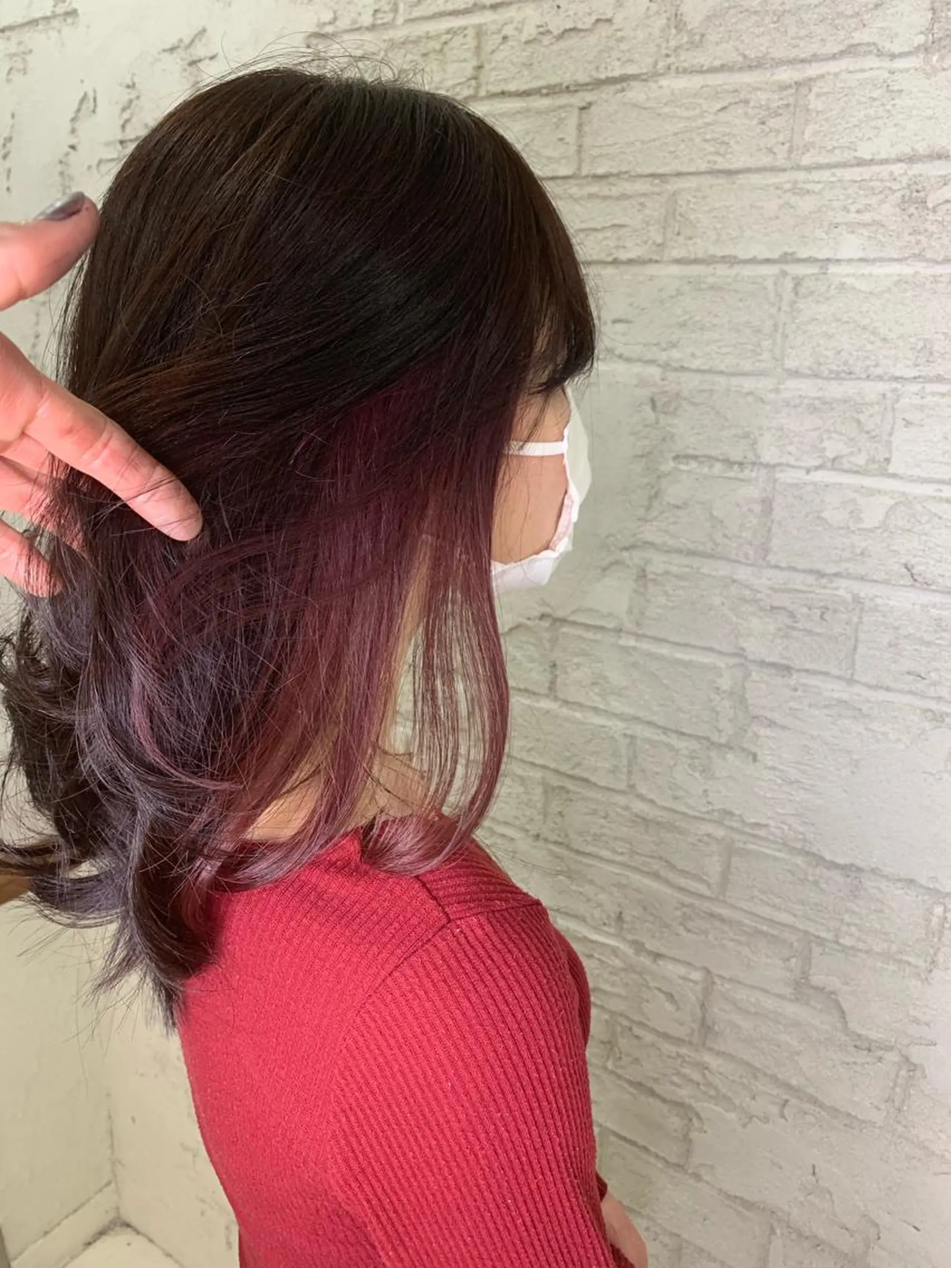 ミディアム カラー インナーカラー ピンクカラー ブリーチ特化 ハイトーンRYOYAのヘアスタイル