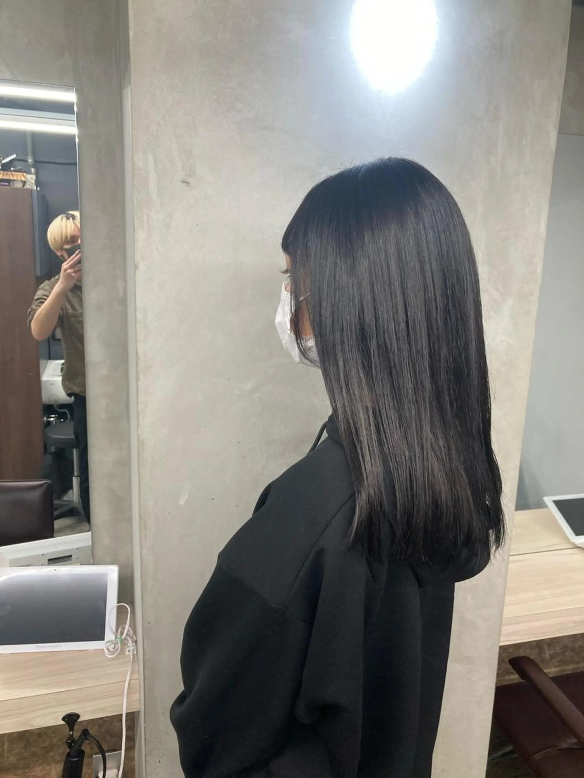 セミロング パーマ 縮毛矯正 カット 縮毛矯正 トリートメント ブリーチ&似合せボブ 田中寛十のヘアスタイル