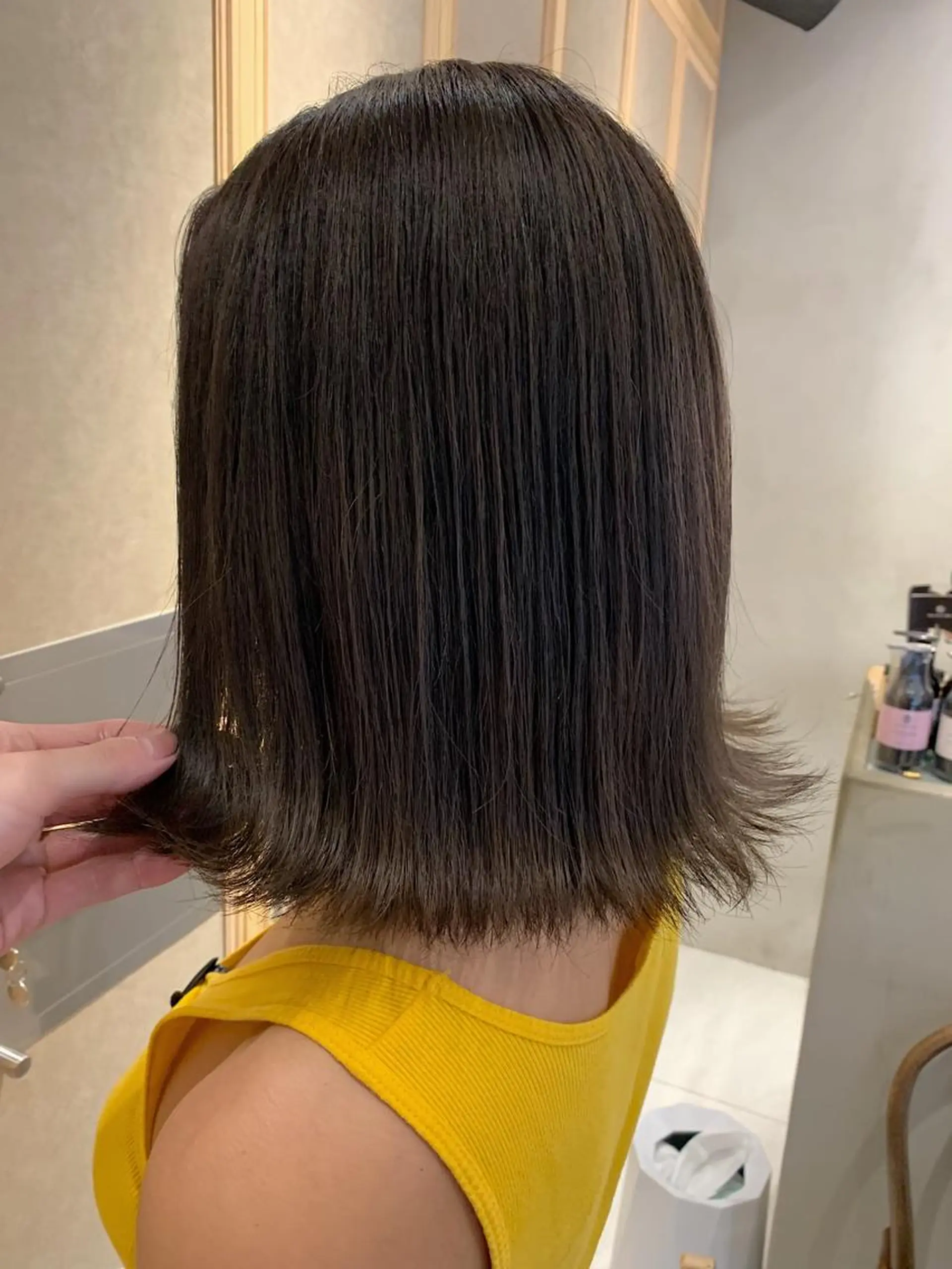 ミディアム カラー グレージュ TENELE所属・チバ タクミのヘアスタイル