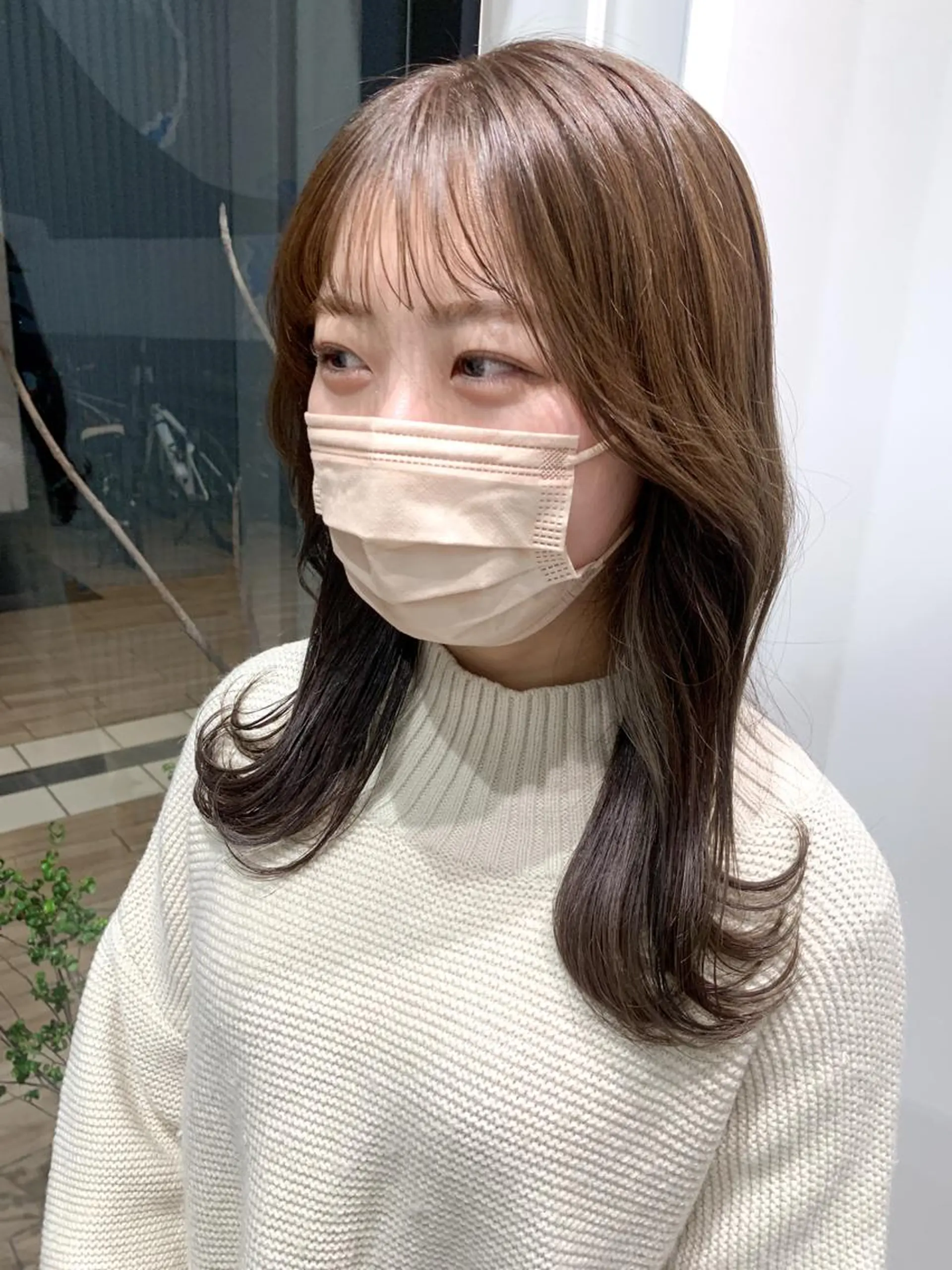 セミロング カラー ヘアアレンジ カット ヘアカラー トリートメント yuka .のヘアスタイル