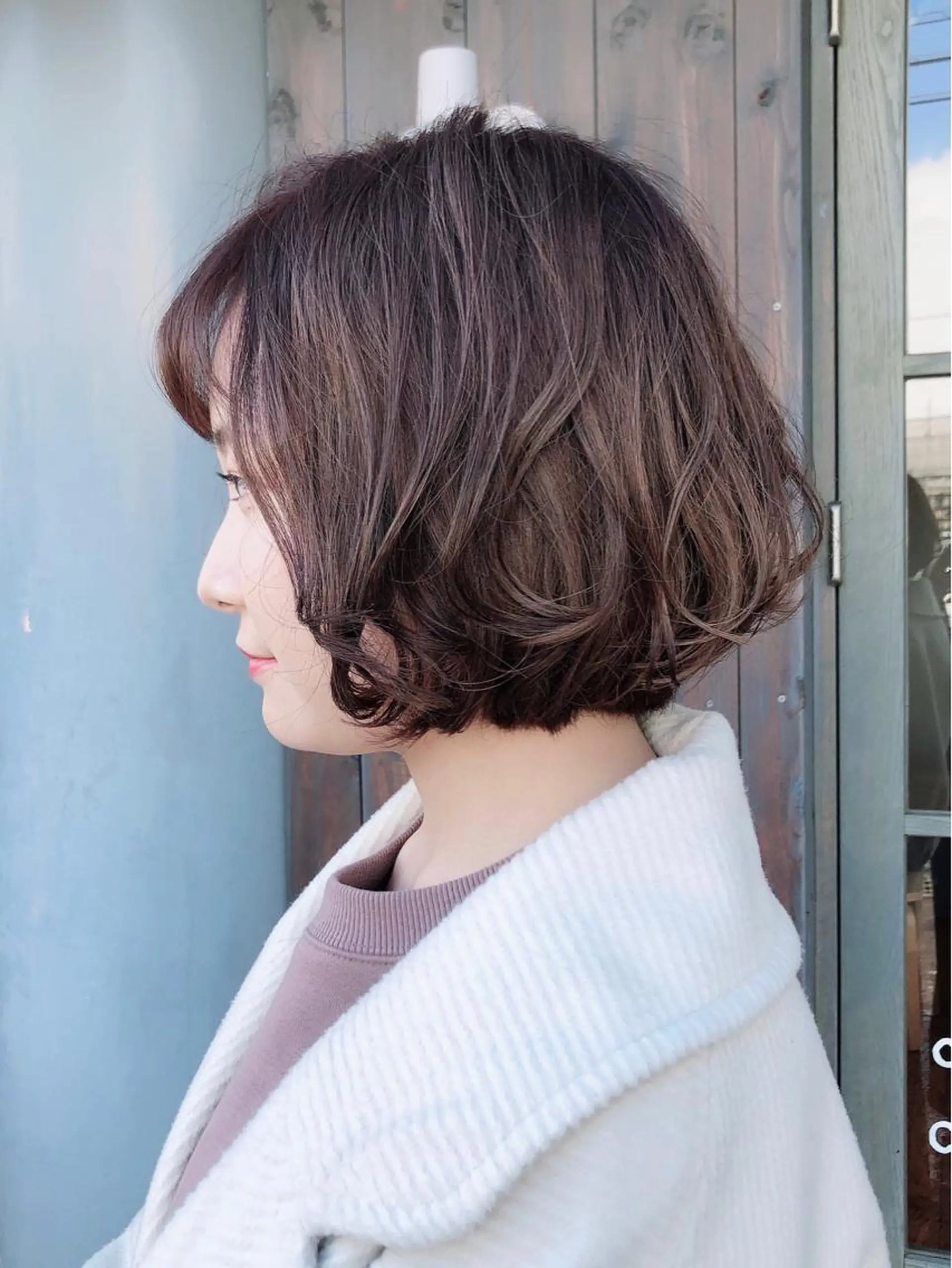 ミディアム カット 永井 亜実のヘアスタイル