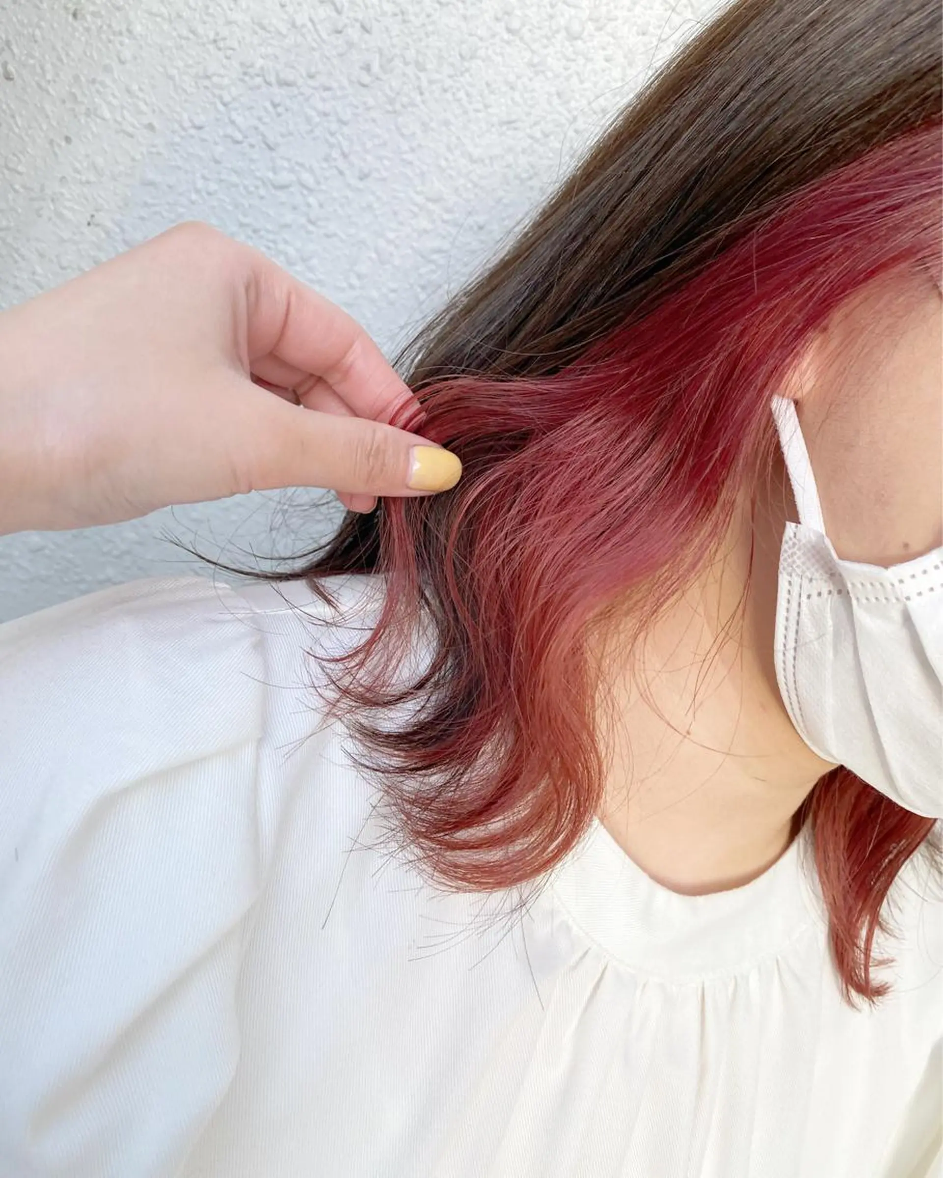 ミディアム カラー ブリーチ カット ヘアカラー トリートメント 後藤紗英/髪質改善 /オリーブベージュのヘアスタイル