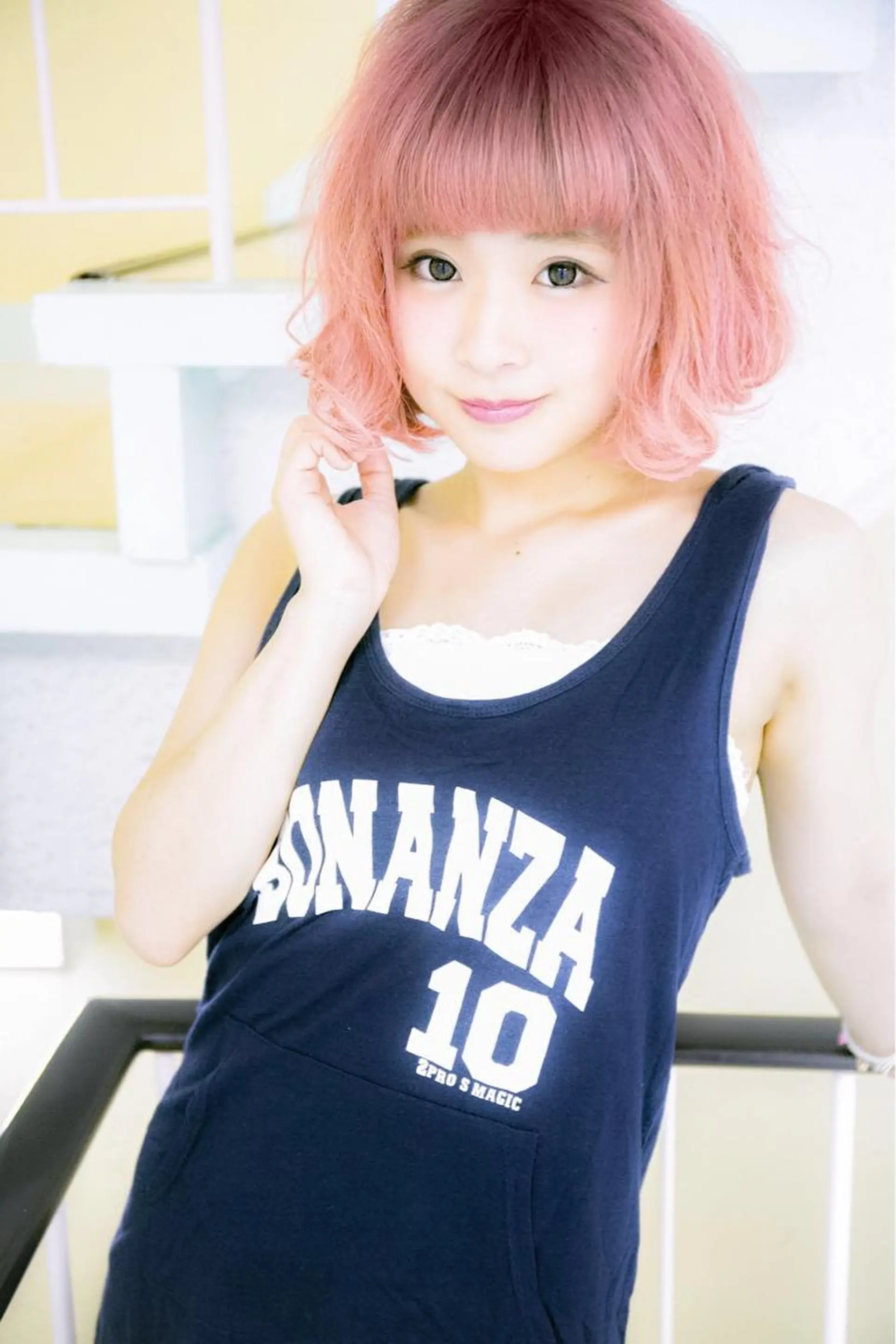 ショート ミディアム カラー ピンクカラー エクステリピート率 No.1 菊池　悠介のヘアスタイル