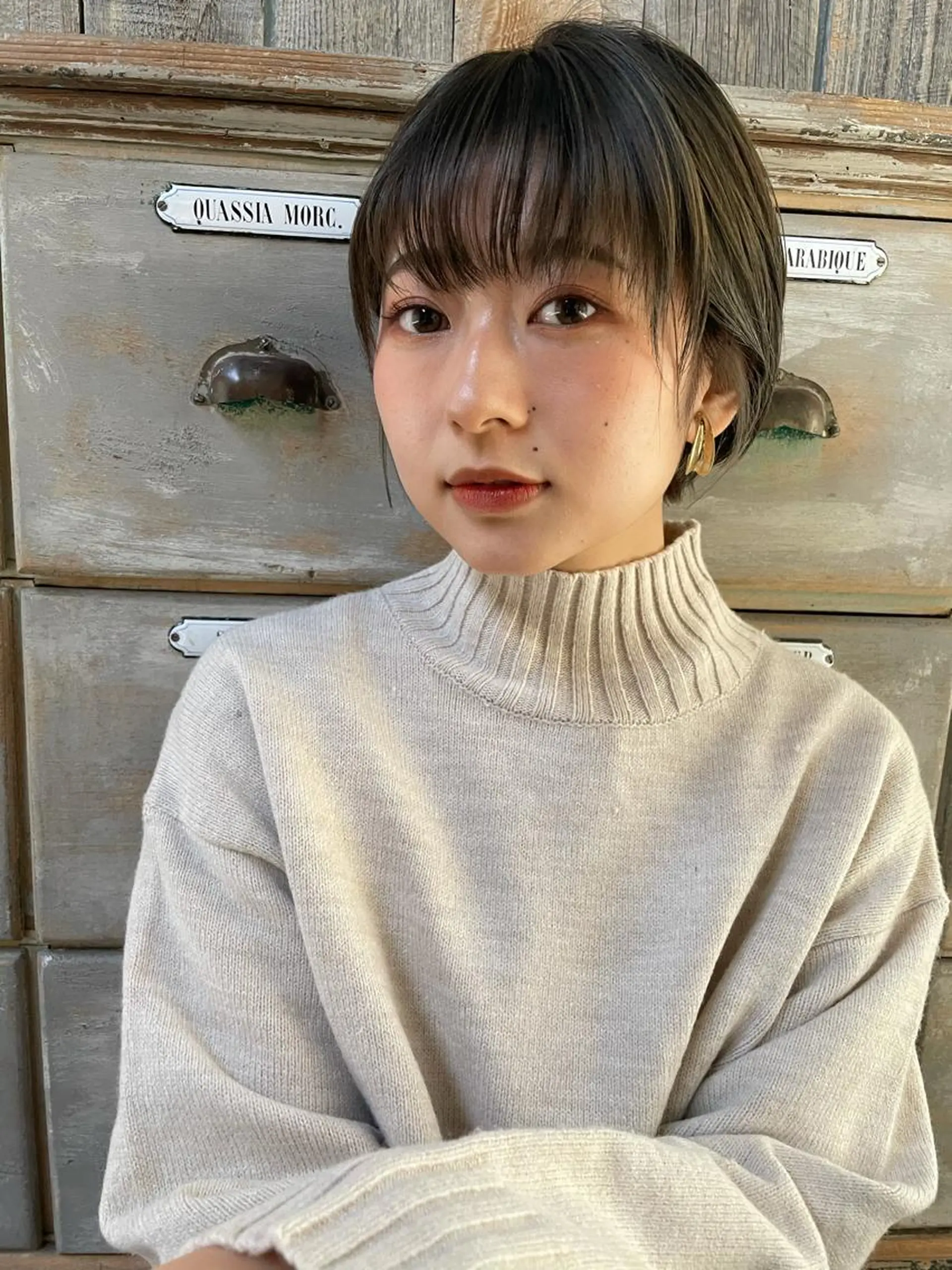 ショート カット ヘアカラー トリートメント 縮毛/ショート/ ボブ/レイヤー/小原のヘアスタイル