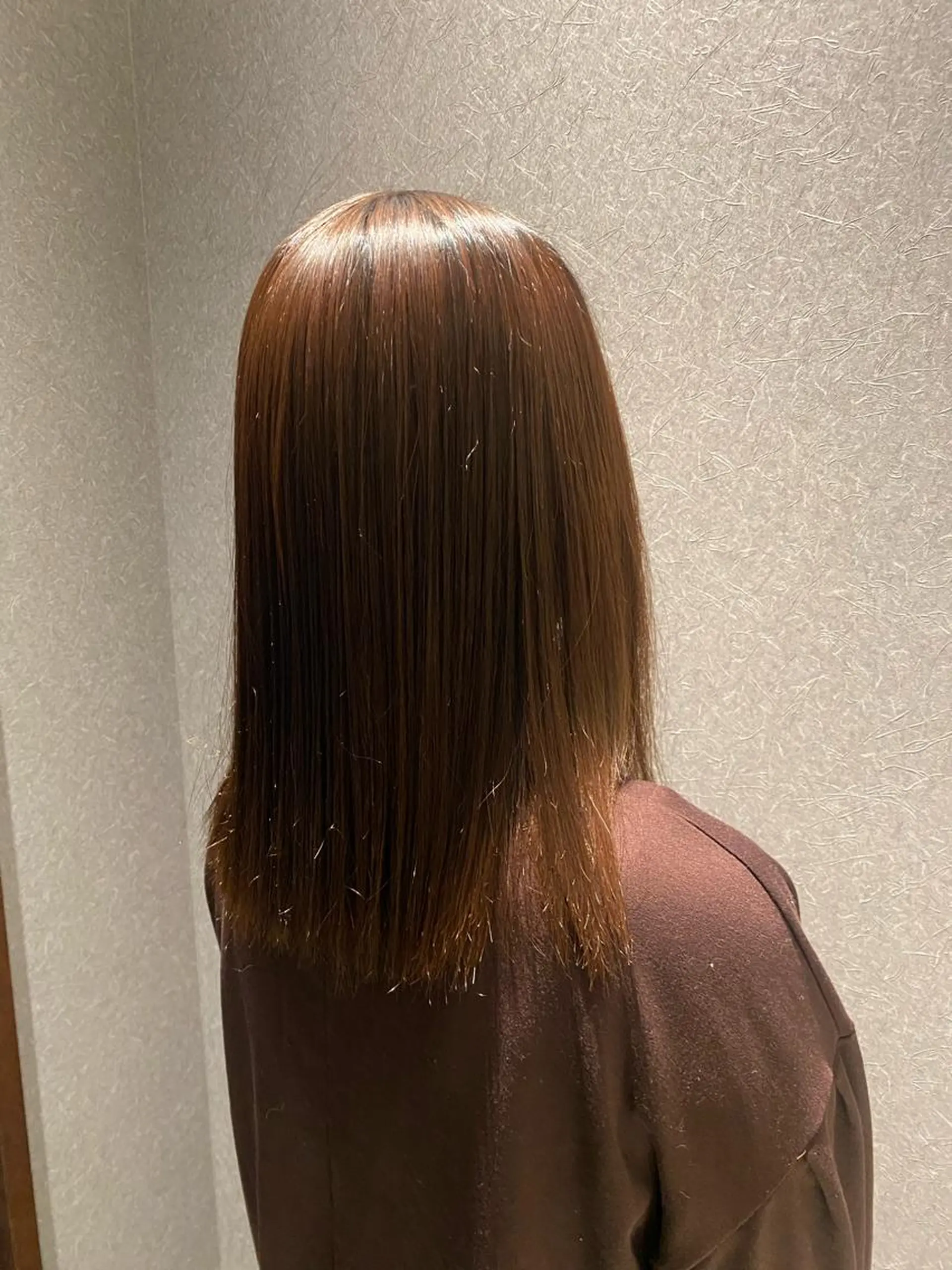 セミロング 縮毛矯正 フルカワ ノゾミのヘアスタイル