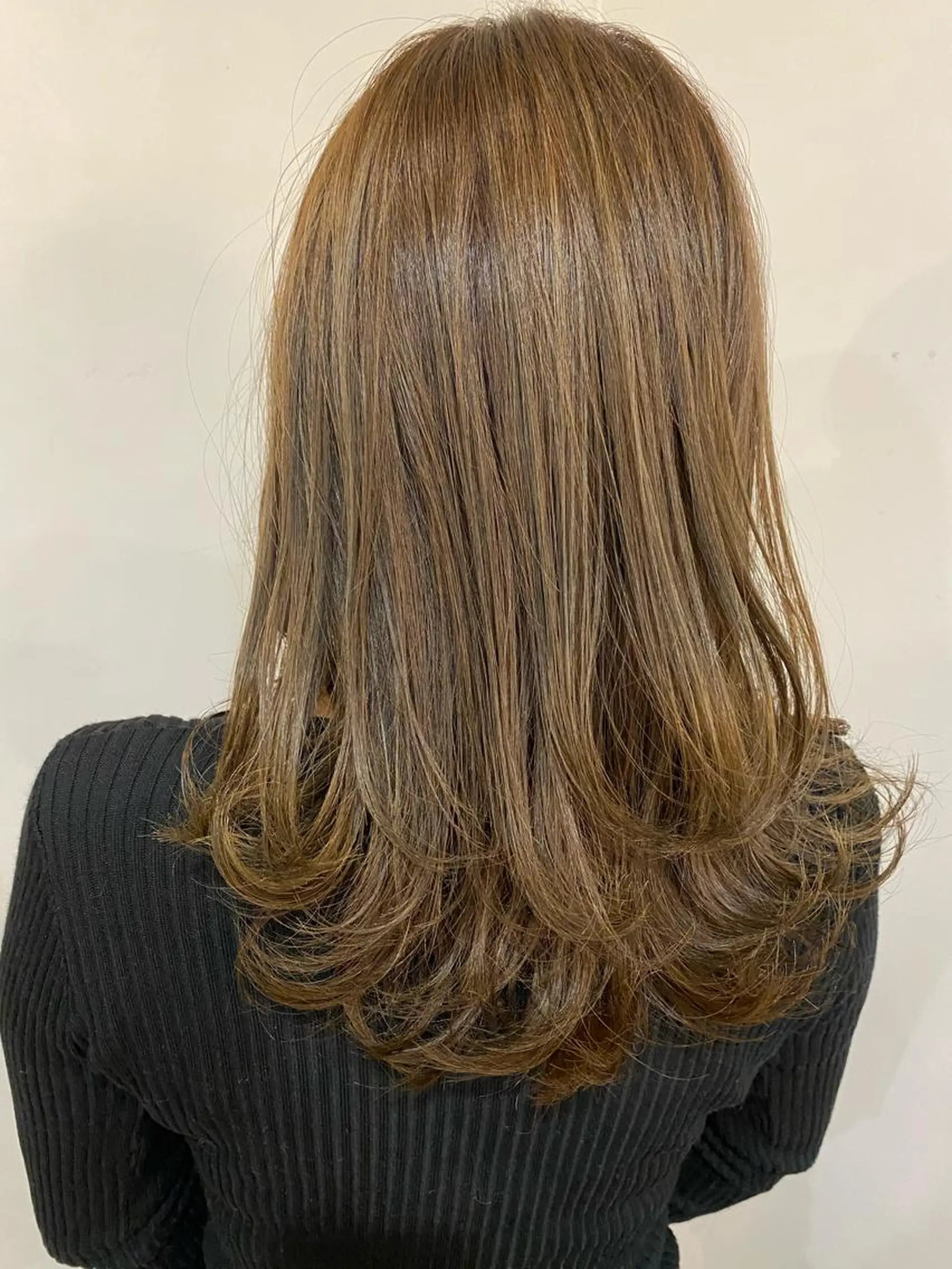 ミディアム ヘアカラー トリートメント 髪質改善/森ノ宮/ 美容室/店長杉山慶尚のヘアスタイル