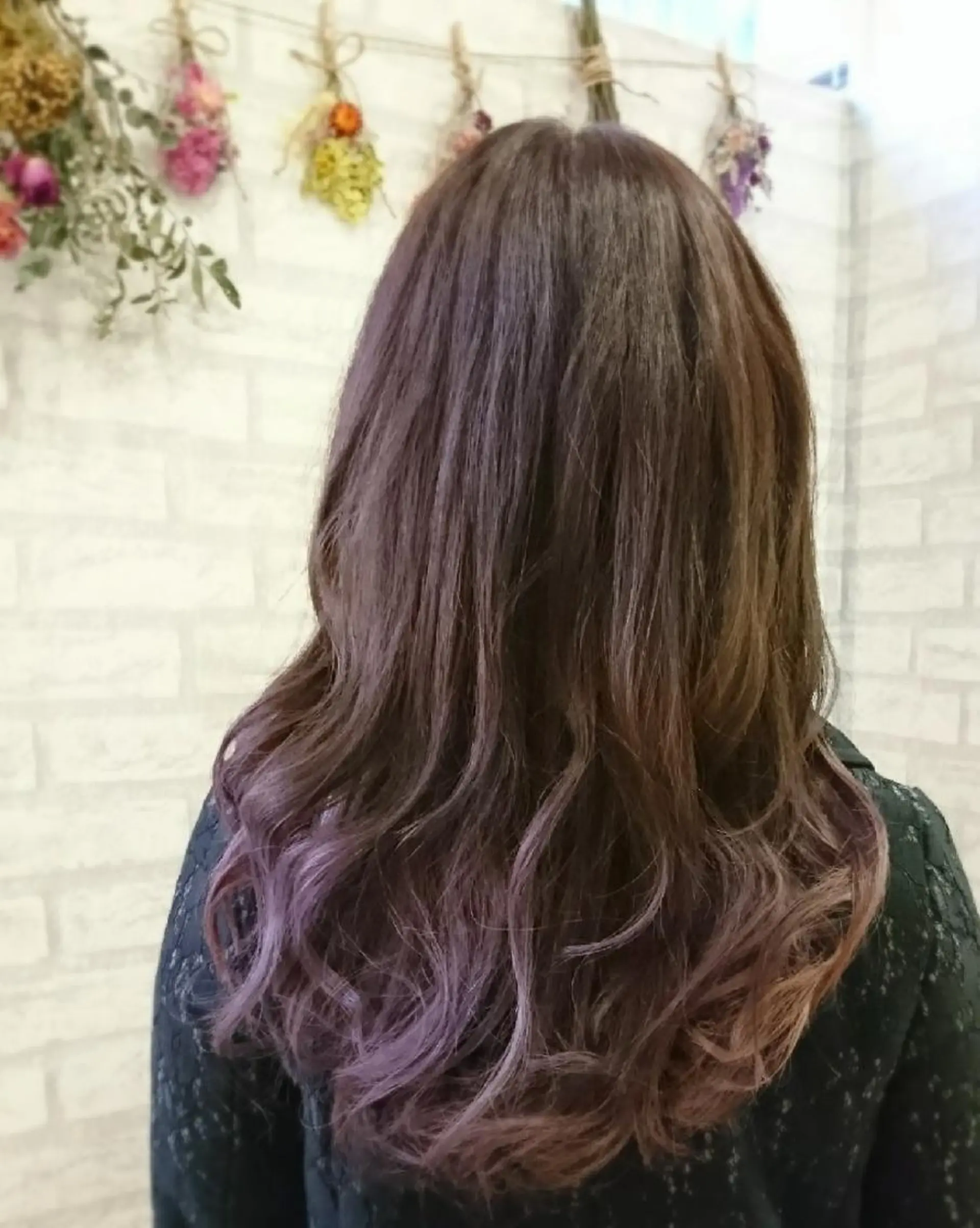 ロング カラー グラデーションカラー パープルカラー カット ヘアカラー トリートメント ＊Cielo＊ 佐藤 幸世のヘアスタイル