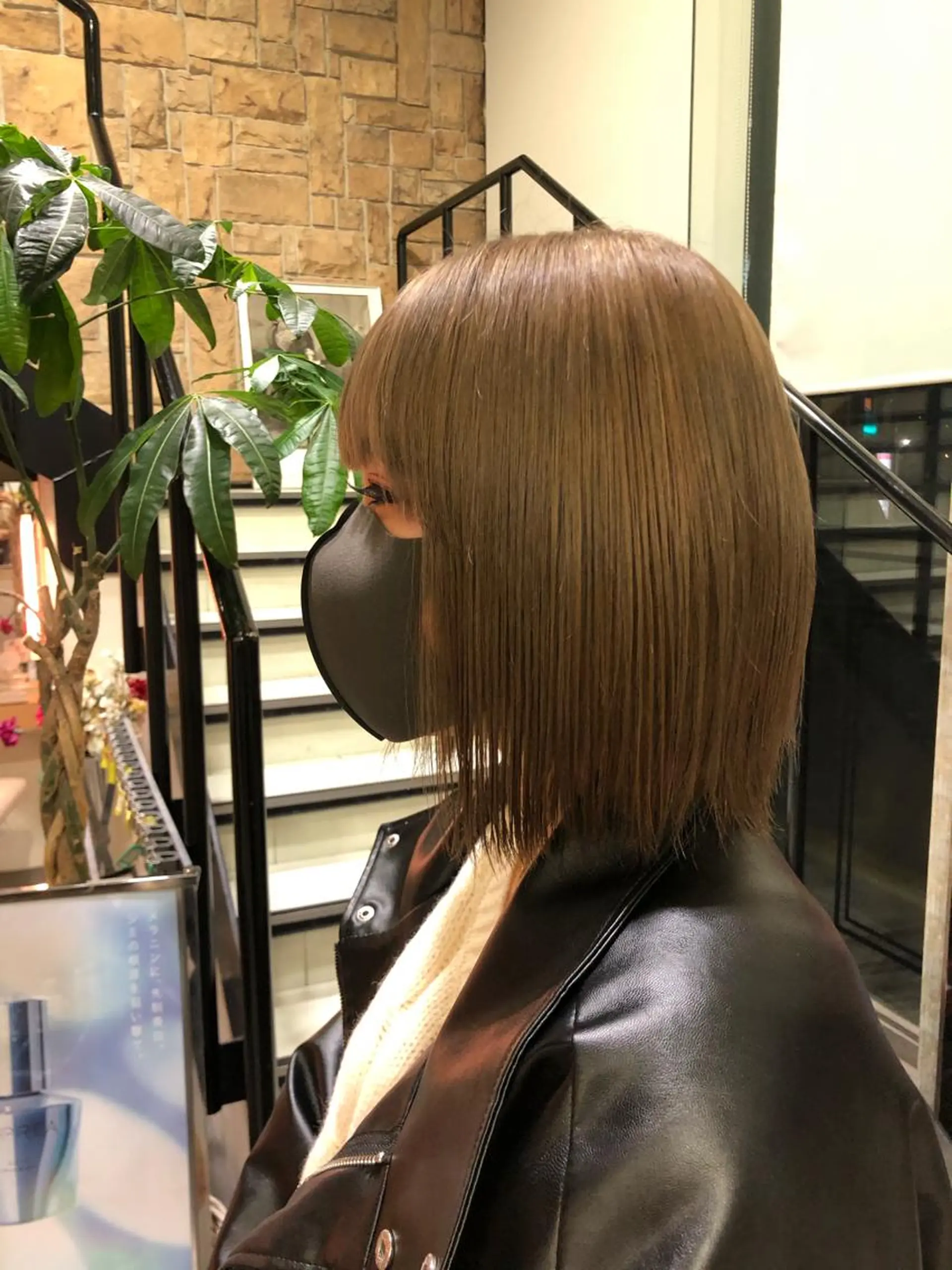 ショート カラー ヘアアレンジ ベージュカラー ミルクティーベージュ チャンモリパーマ/韓 国/Minami🦋のヘアスタイル