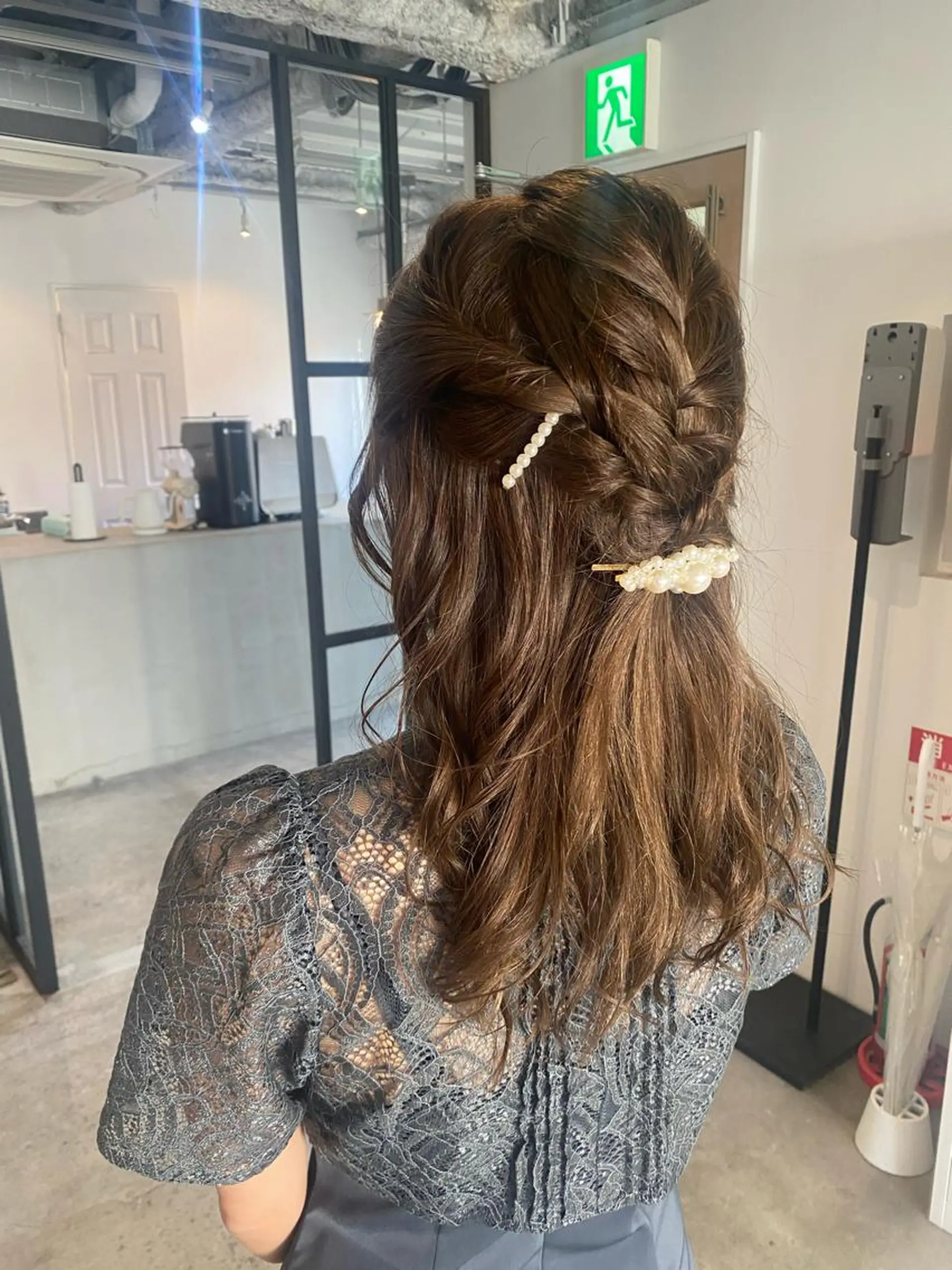 セミロング カラー パーマ ヘアアレンジ Hayashi Shioriのヘアスタイル