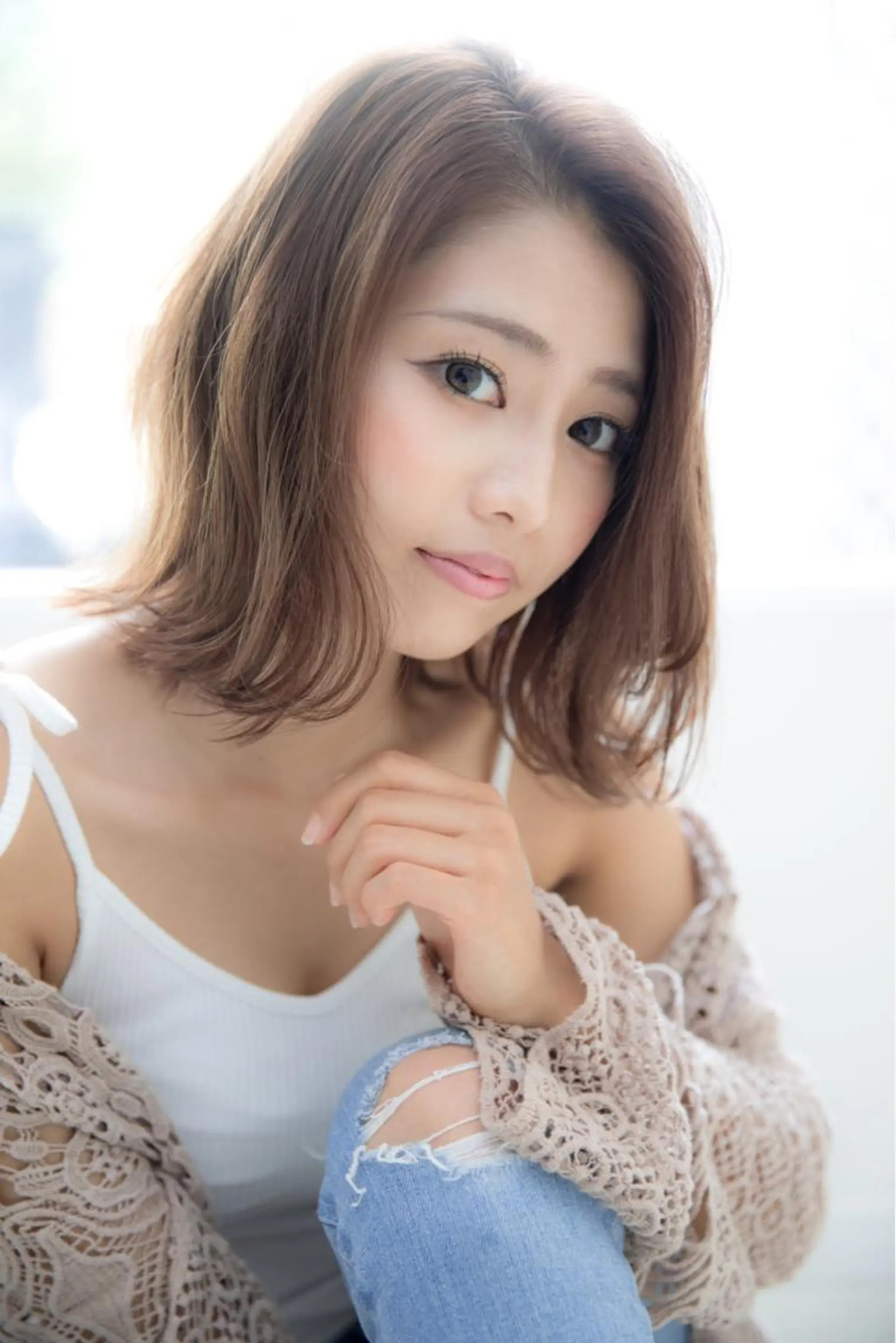 ミディアム カット ヘアカラー トリートメント 上尾  純也のヘアスタイル