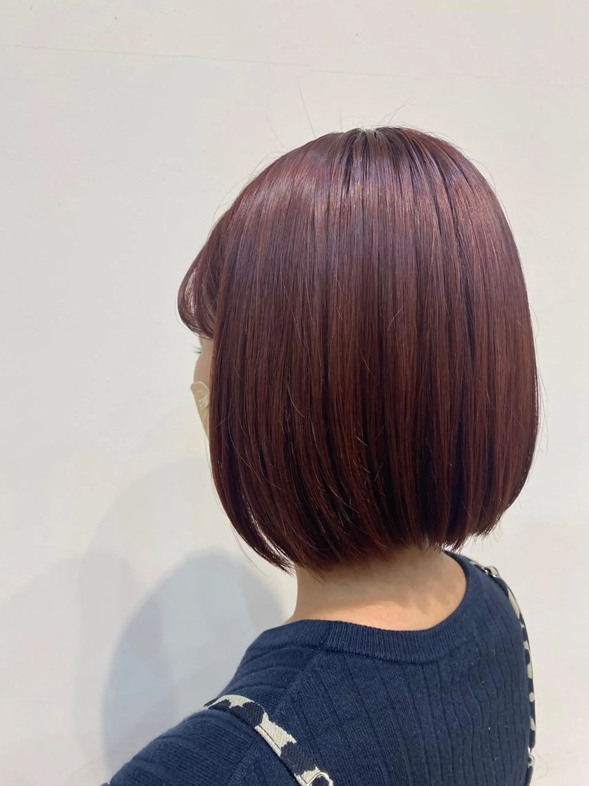 ショート カラー ブリーチ ブラウンカラー カシス オレンジ オレンジブラウン カット ヘアカラー トリートメント ヘッドスパ 艶•透明感カラー フィーシーのヘアスタイル