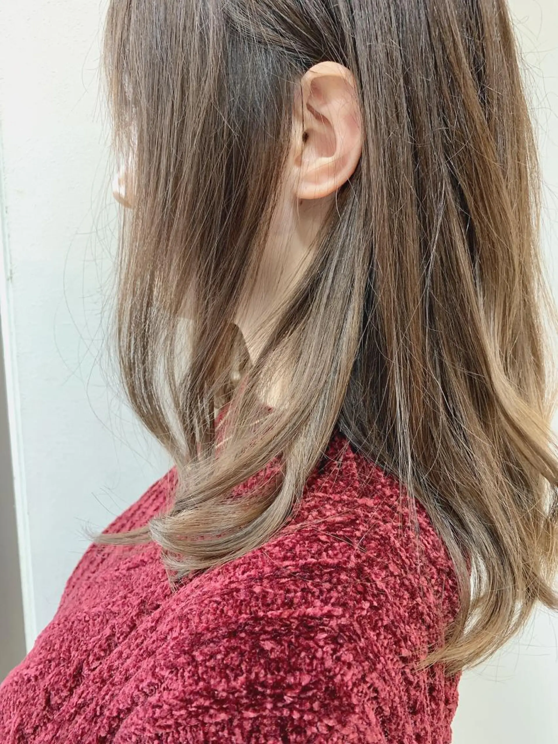 ミディアム カラー 白髪ぼかしハイライト 柳川拓哉のヘアスタイル