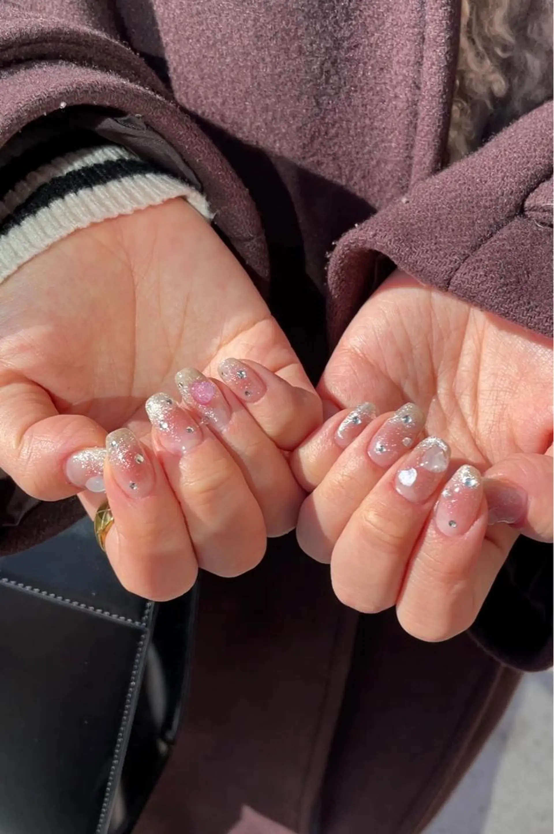 ネイル チークネイル ジェルネイル マグネットネイル パラジェル ピンク tete nailstudioのネイルデザイン