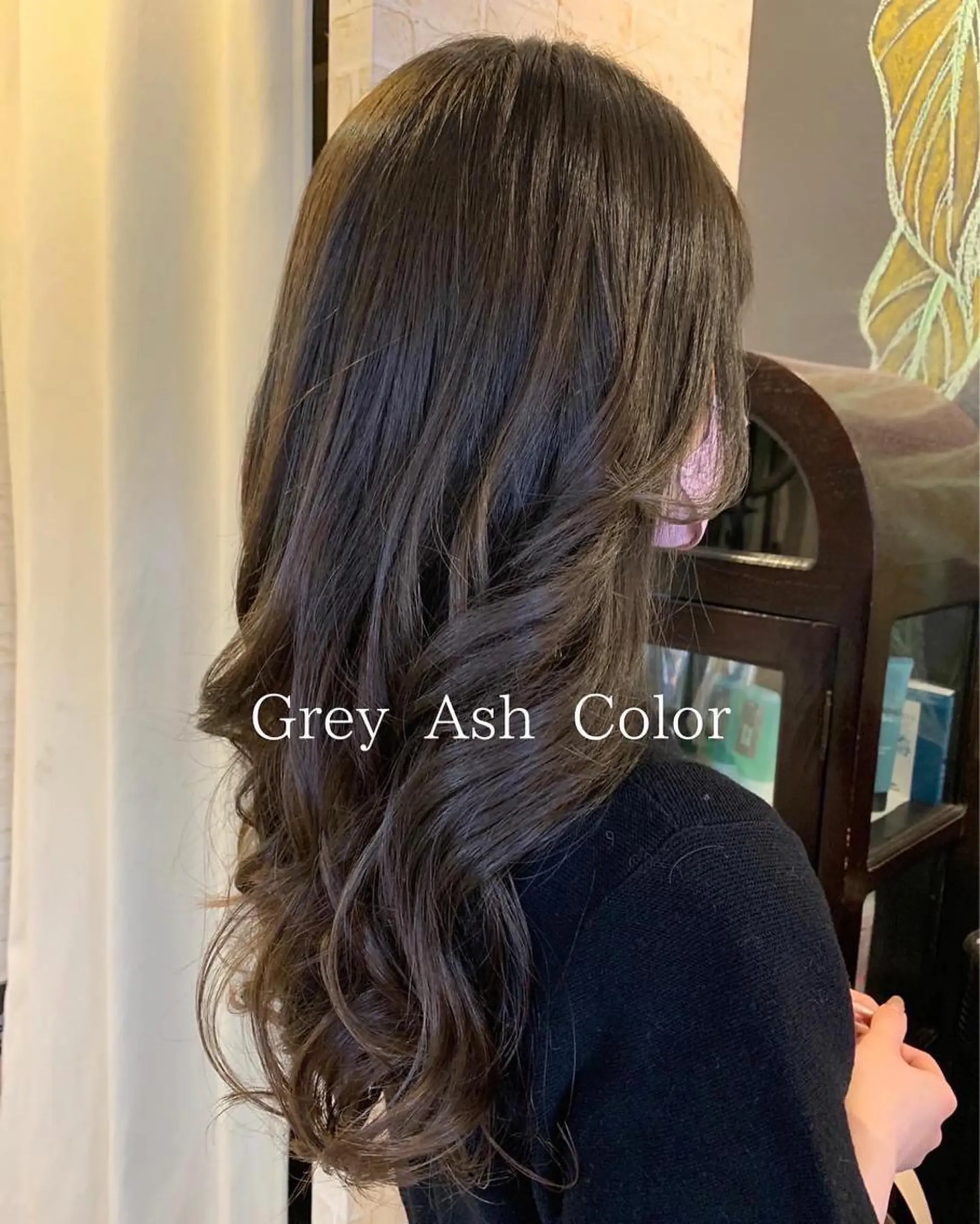 ロング カラー アッシュ アッシュグレー ✨縮毛矯正✨髪質改善 ナカシマ ユミのヘアスタイル