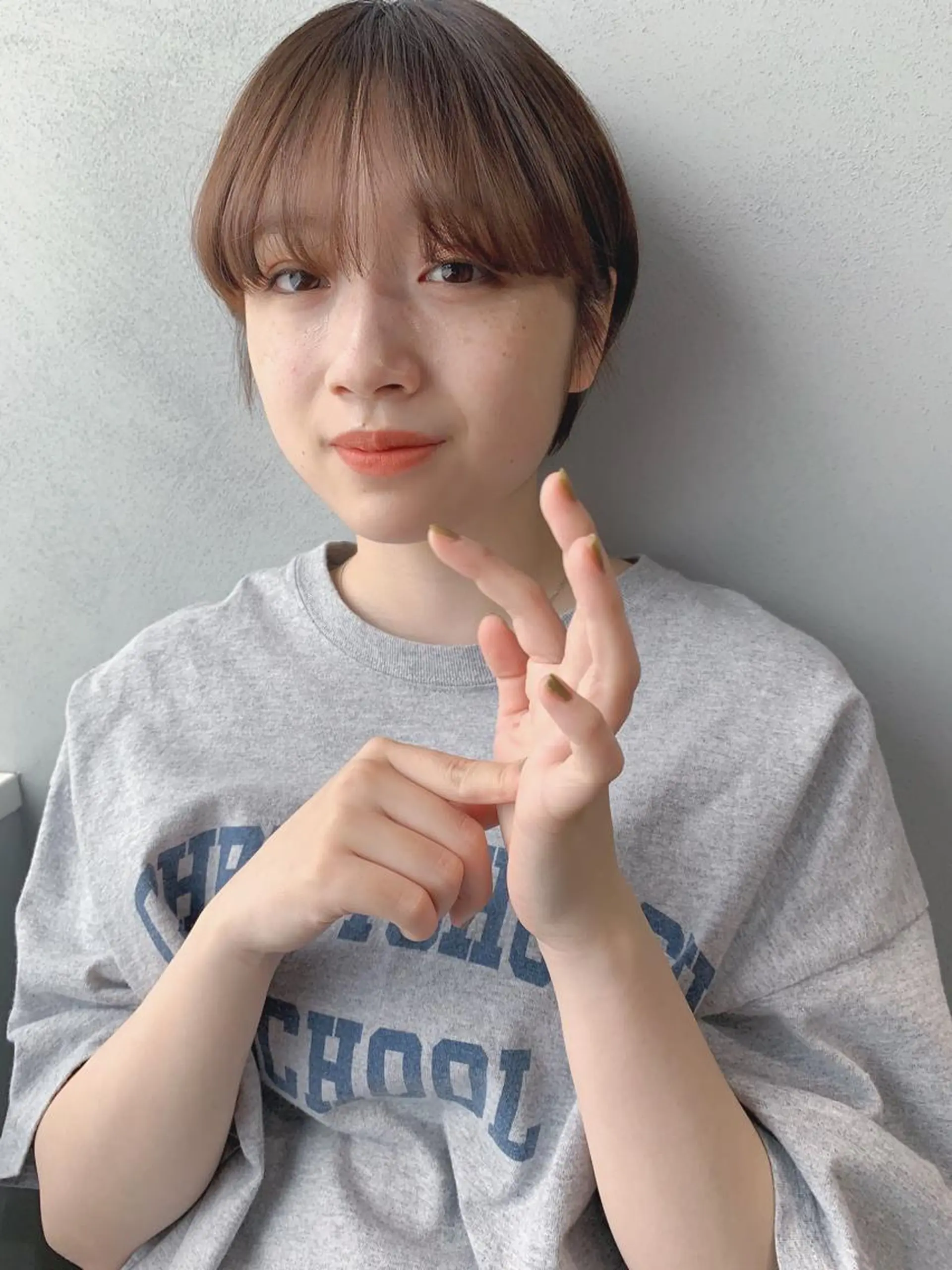 ショート カラー ボブパーマコテ巻き風 パーマNo1深江秀平のヘアスタイル