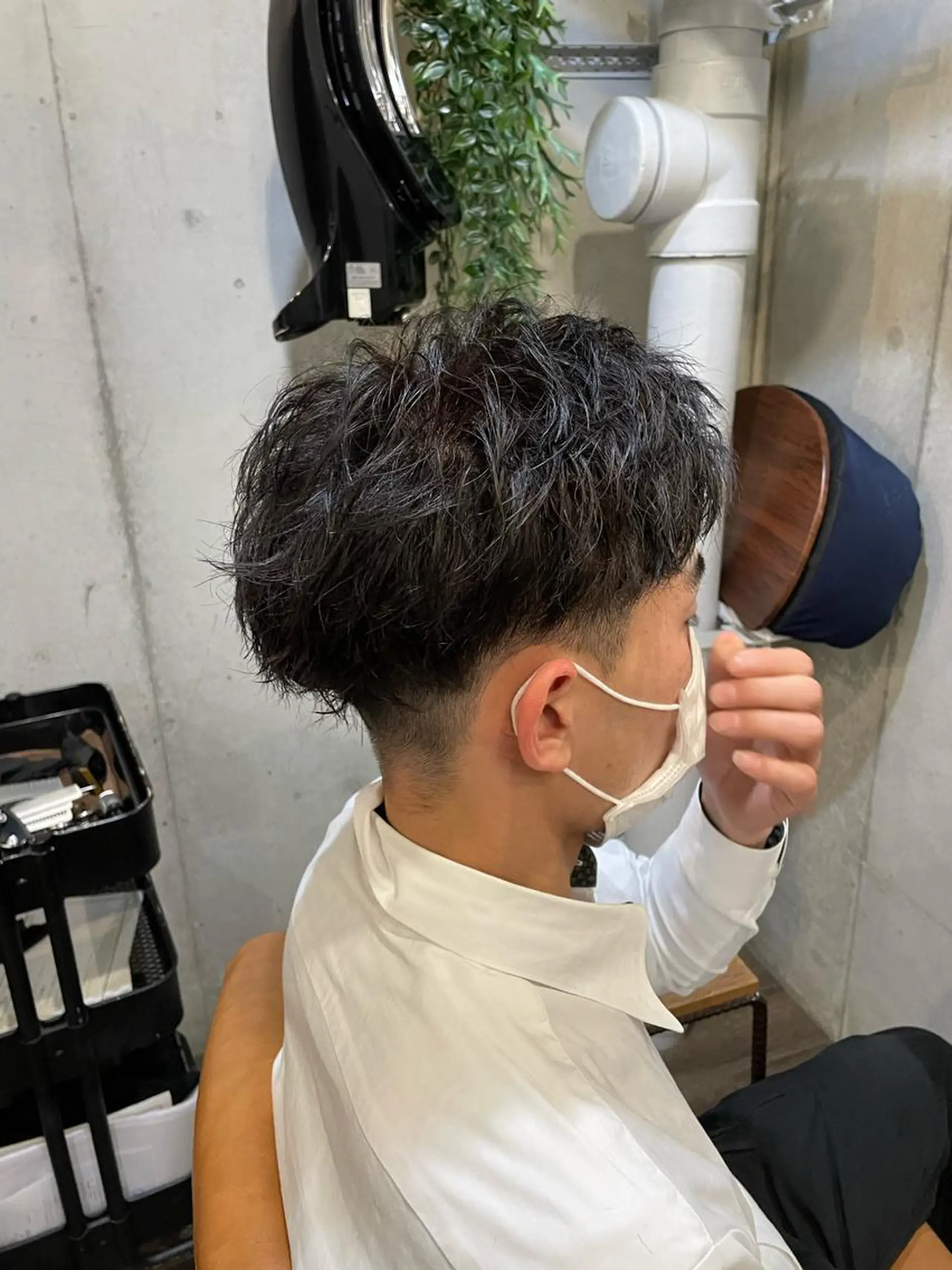 パーマ メンズ センターパート マッシュ メンズパーマ メンズツイストパーマ ツイストスパイラルパーマ カット パーマ ヘアセット フリーランスシェアサロンルレイル所属・心斎橋/メンズ /ルレイル/地形真希のヘアスタイル