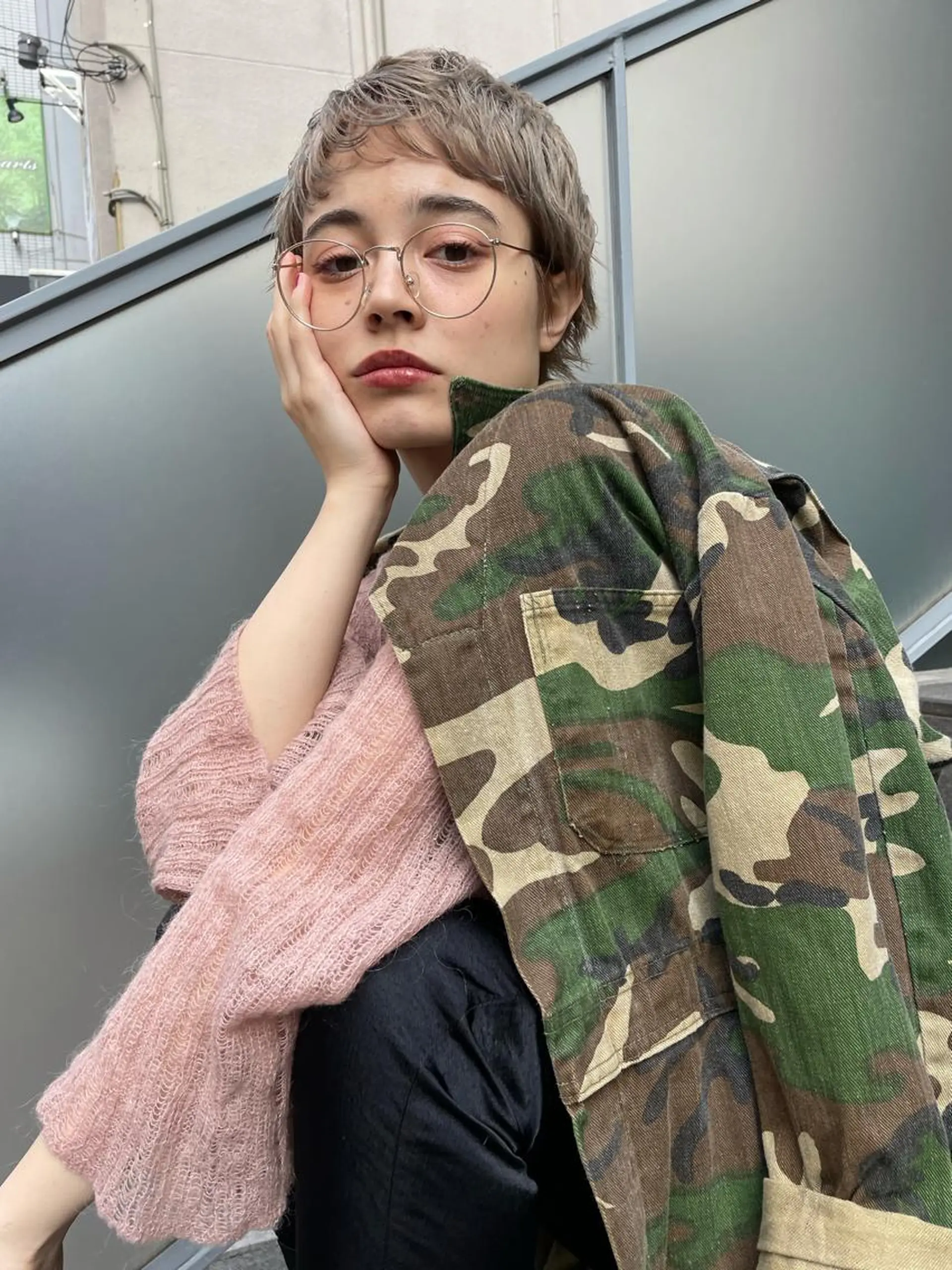 ショート カラー ブリーチ カット ヘアカラー トリートメント ショート/ボブ専門 宮脇美奈/南船場のヘアスタイル