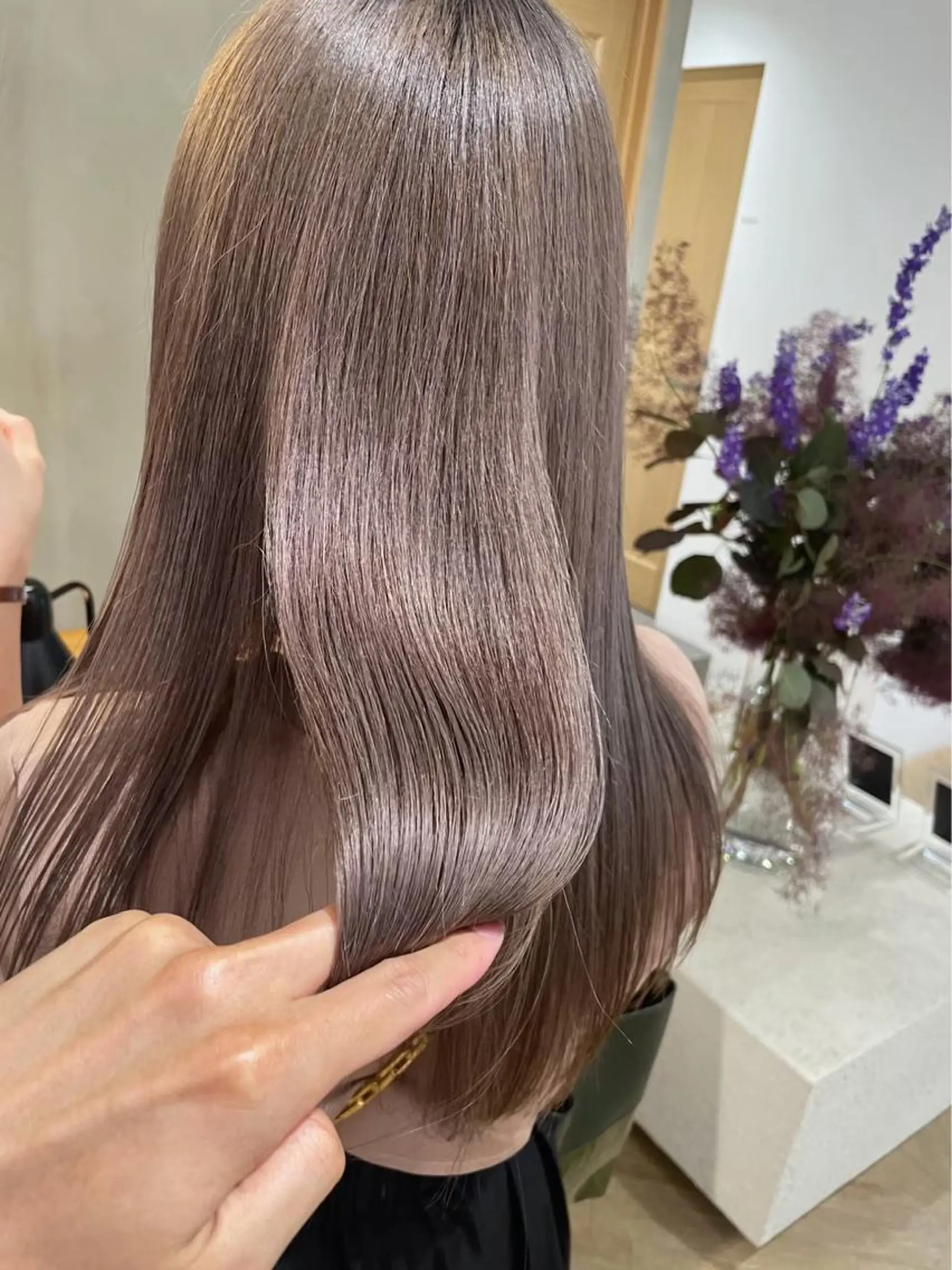 ロング カット ヘアカラー トリートメント 🎀透明感× 暖色カラーつな🎀のヘアスタイル