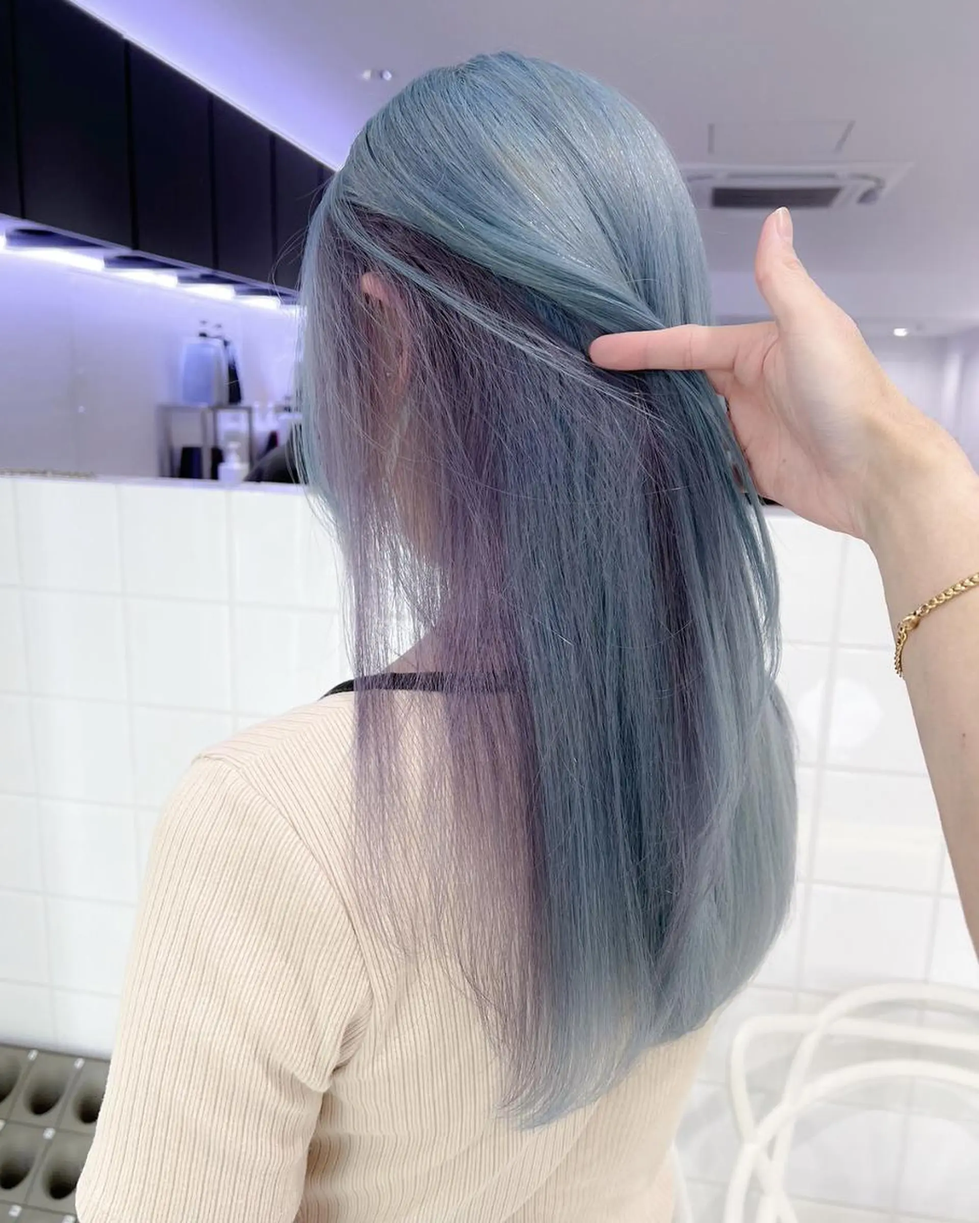 ロング カラー ヘアアレンジ *モデル募集🤍横浜 透明感カラー🫧のヘアスタイル