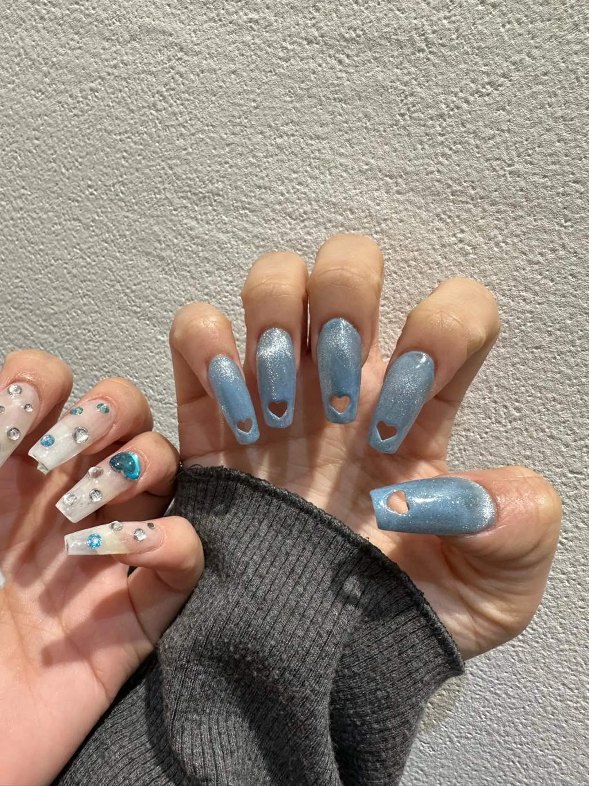 ネイル 長さ出し ハート ネイルチップ 個性派ネイル 🌼 ハルカ ♡のマツエク・マツパデザイン