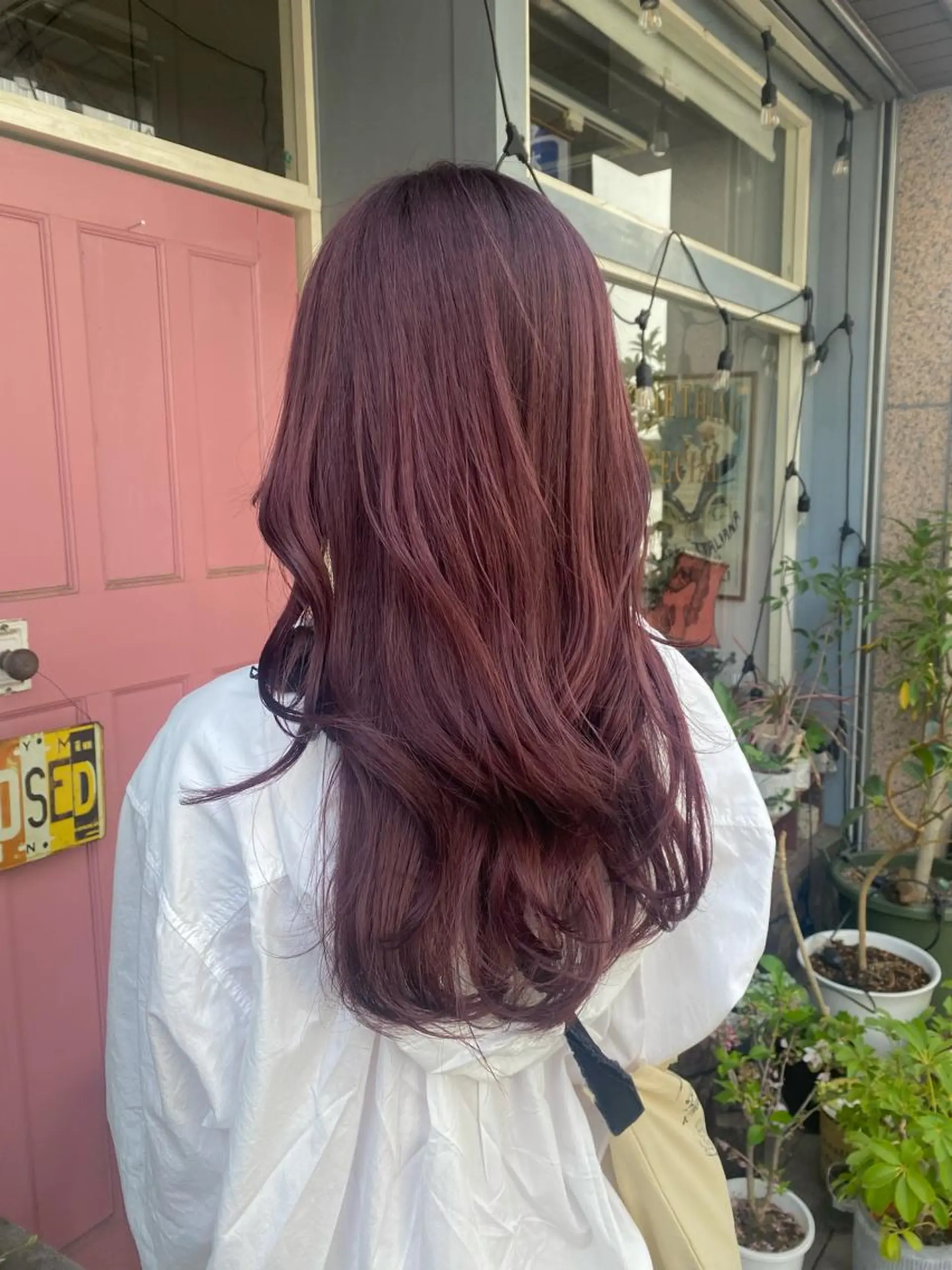 ロング カラー カット ヘアカラー トリートメント ヤスザトアヤノ ／レイヤー／オリーブのヘアスタイル