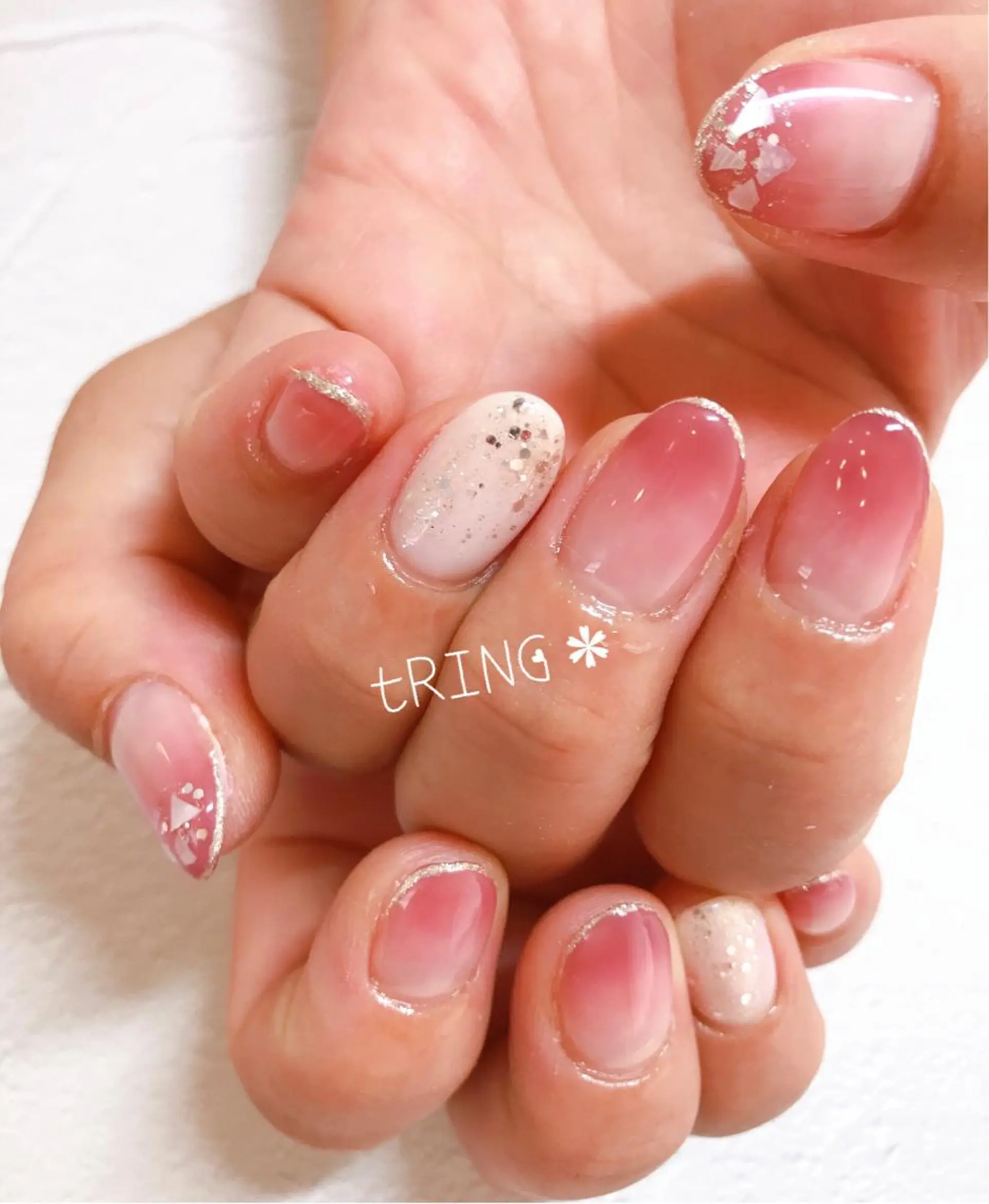 ネイル ハンドネイル tRING＊ しいの木台のネイルデザイン