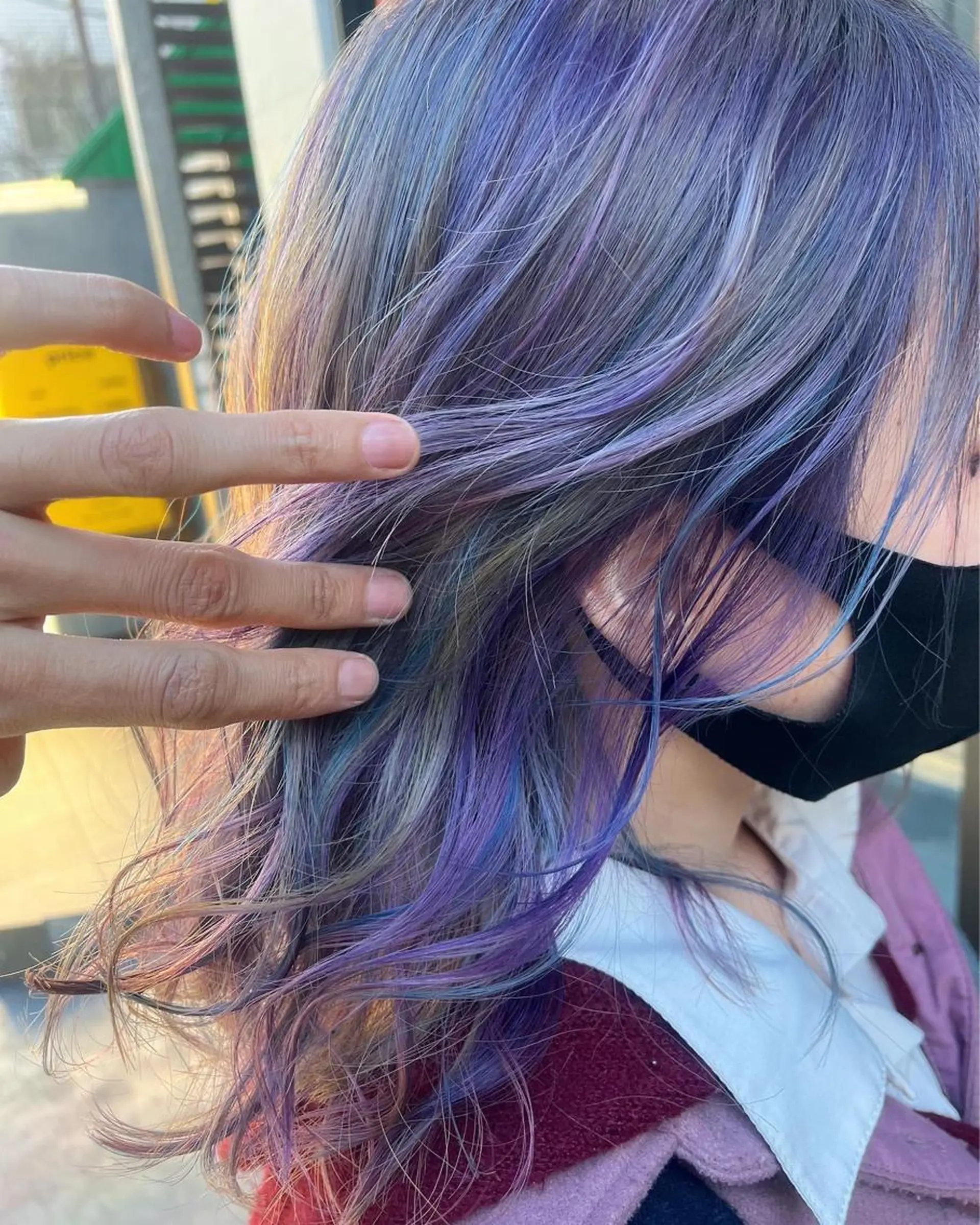 セミロング カラー ショートボブ アッシュ バレイヤージュ ミストバング ベージュカラー カット ヘアカラー トリートメント 原宿サロン代表 デザインカラー伊藤卓のヘアスタイル