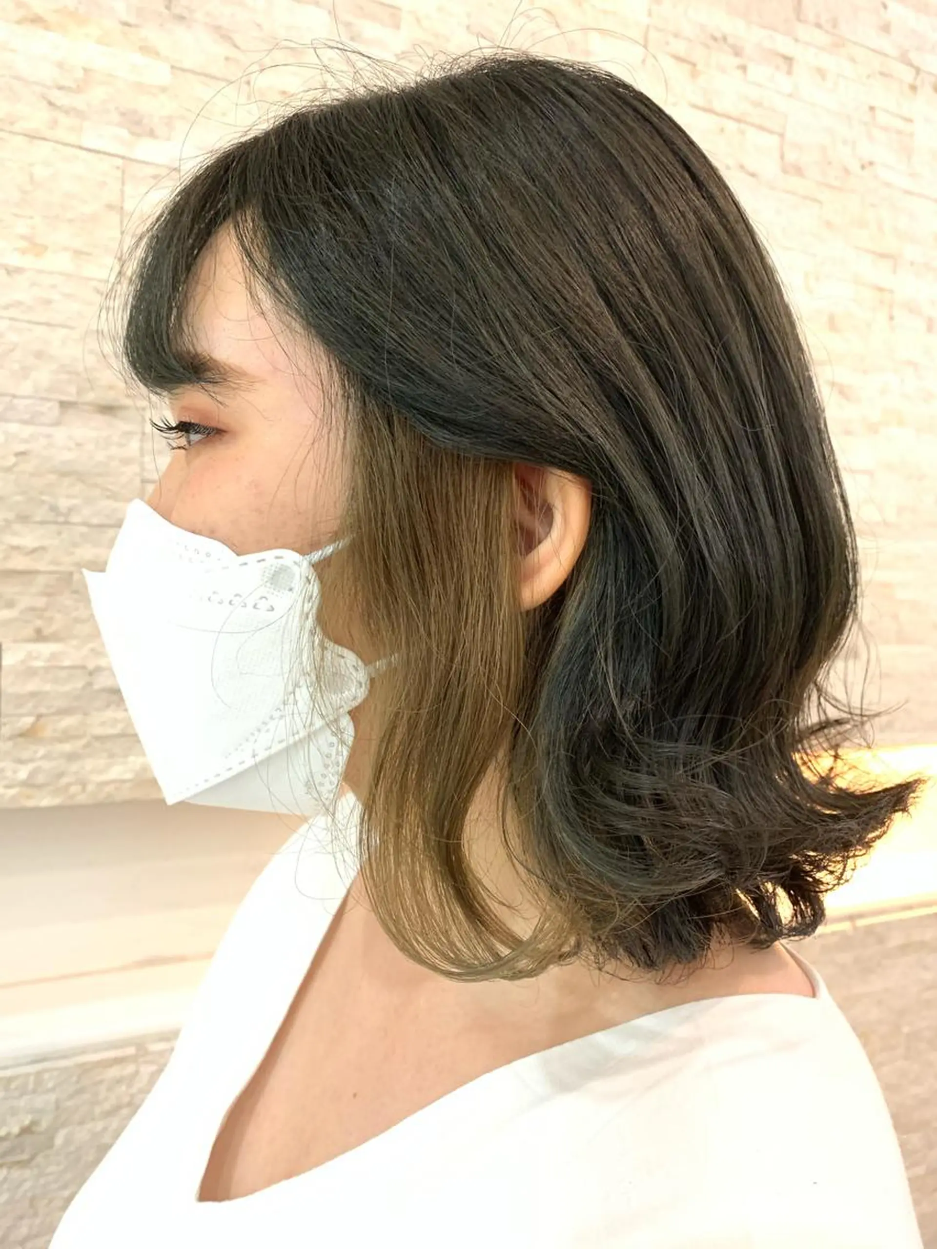 ミディアム カラー ベージュカラー グレージュ オリーブグレージュ オリーブグレー 🔶似合わせセンター パート/ヤス🔶のヘアスタイル